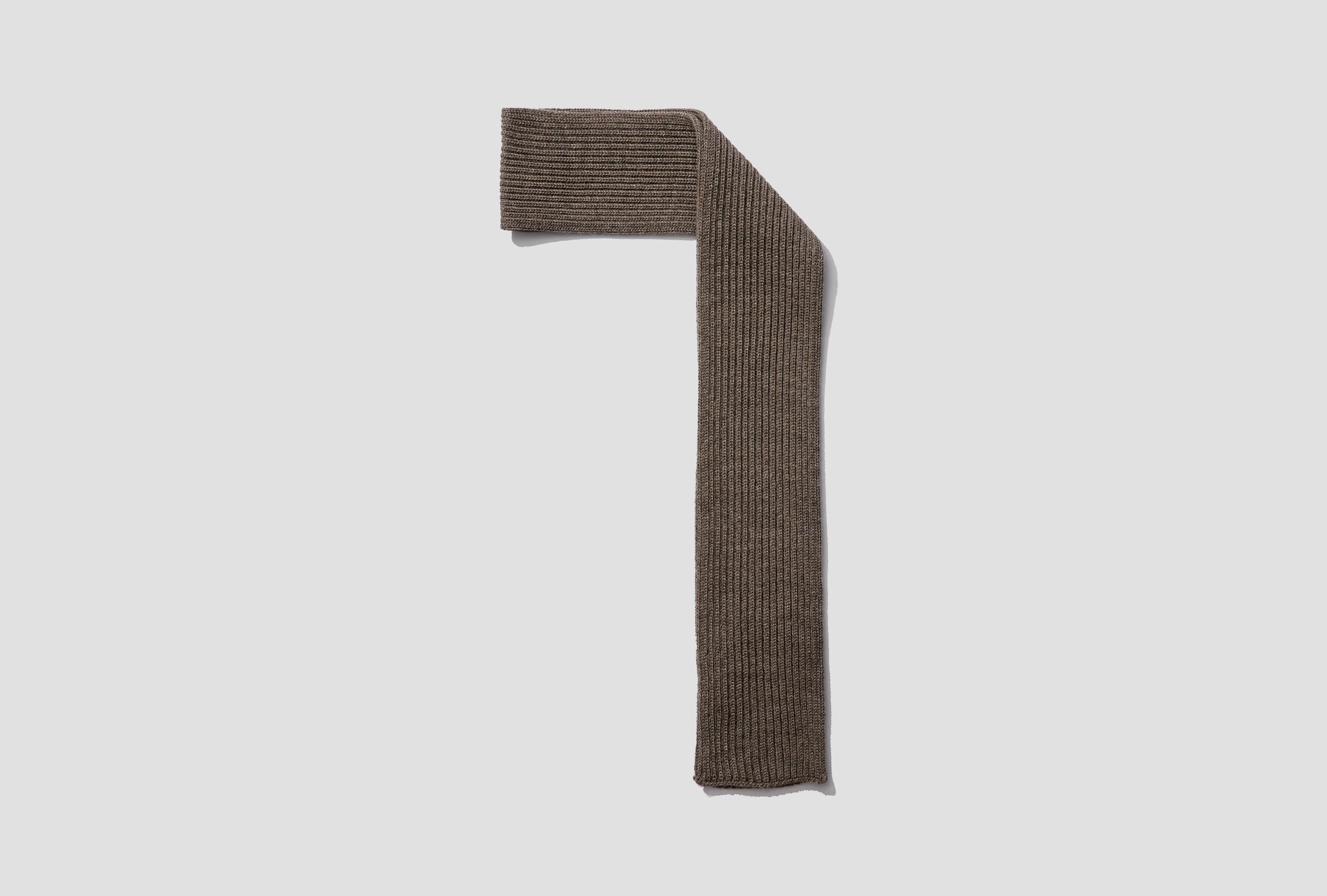 SHORT SCARF - G5 / UNDYED YARN Light brown