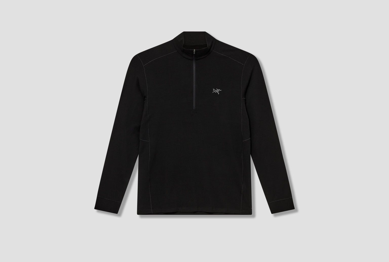 RHO MERINO WOOL ZIP NECK MEN'S X000007497 Black