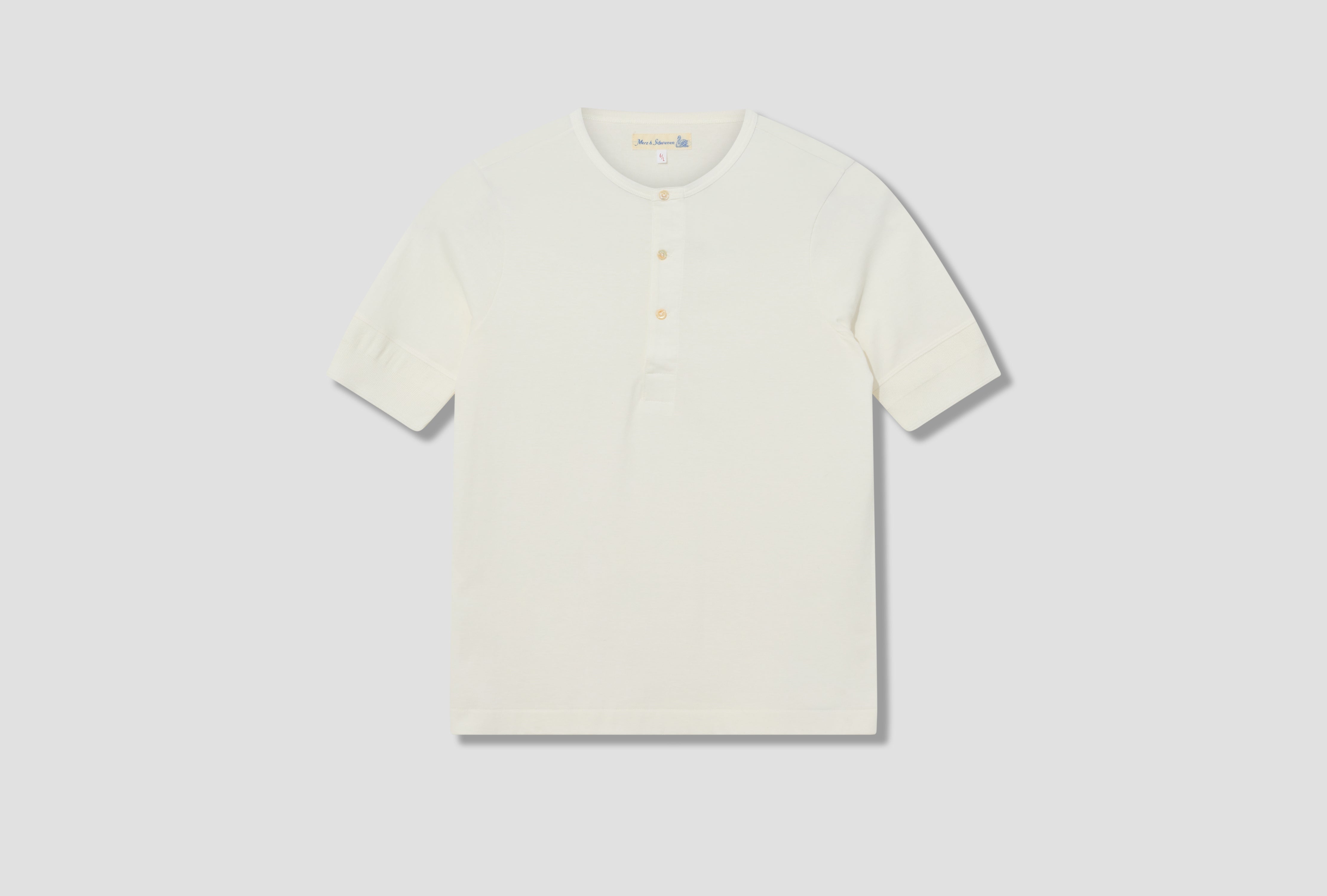 207 MEN'S LOOPWHEELED HENLEY - 7,2OZ/SQ.YD / CLASSIC FIT White