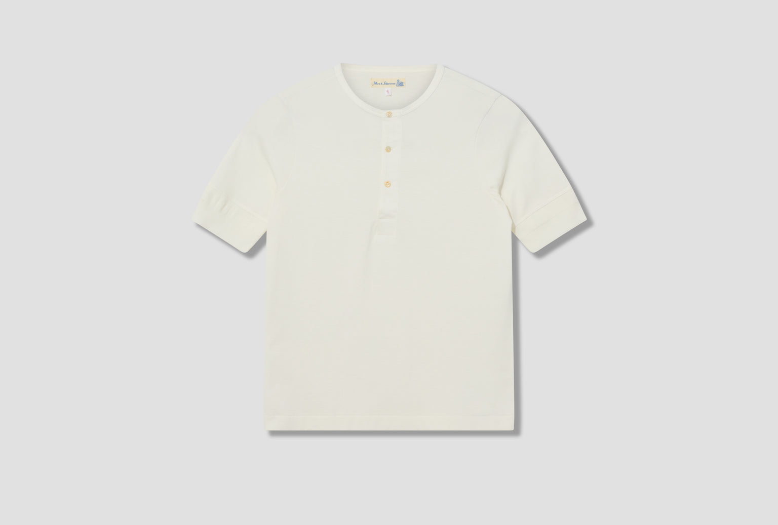 207 MEN'S LOOPWHEELED HENLEY - 7,2OZ/SQ.YD / CLASSIC FIT White