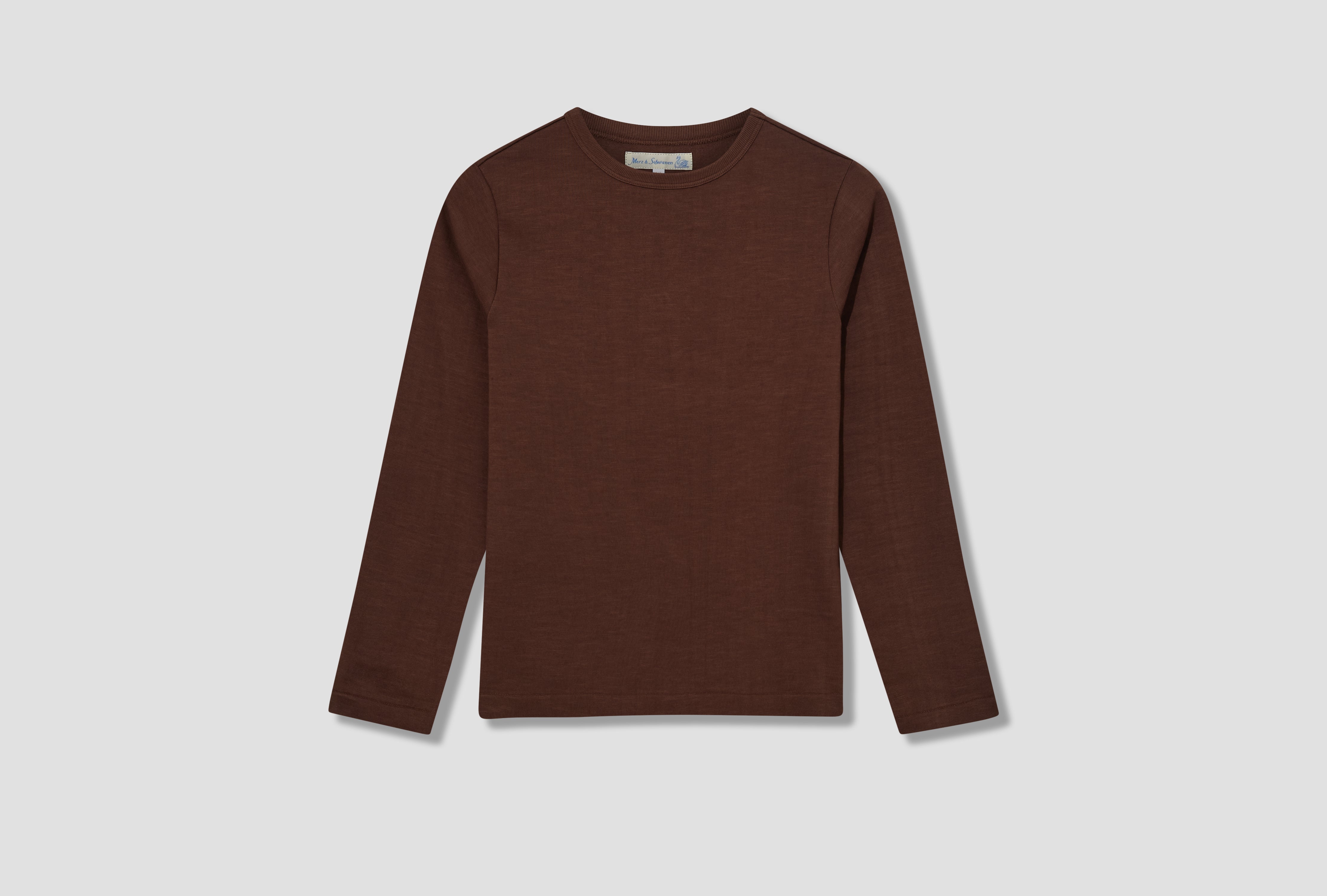 2S18 LOOPWHEELED HEAVYWEIGHT LONGSLEEVE - 10,7OZ/SQ.YD. / RELAXED FIT Dark brown
