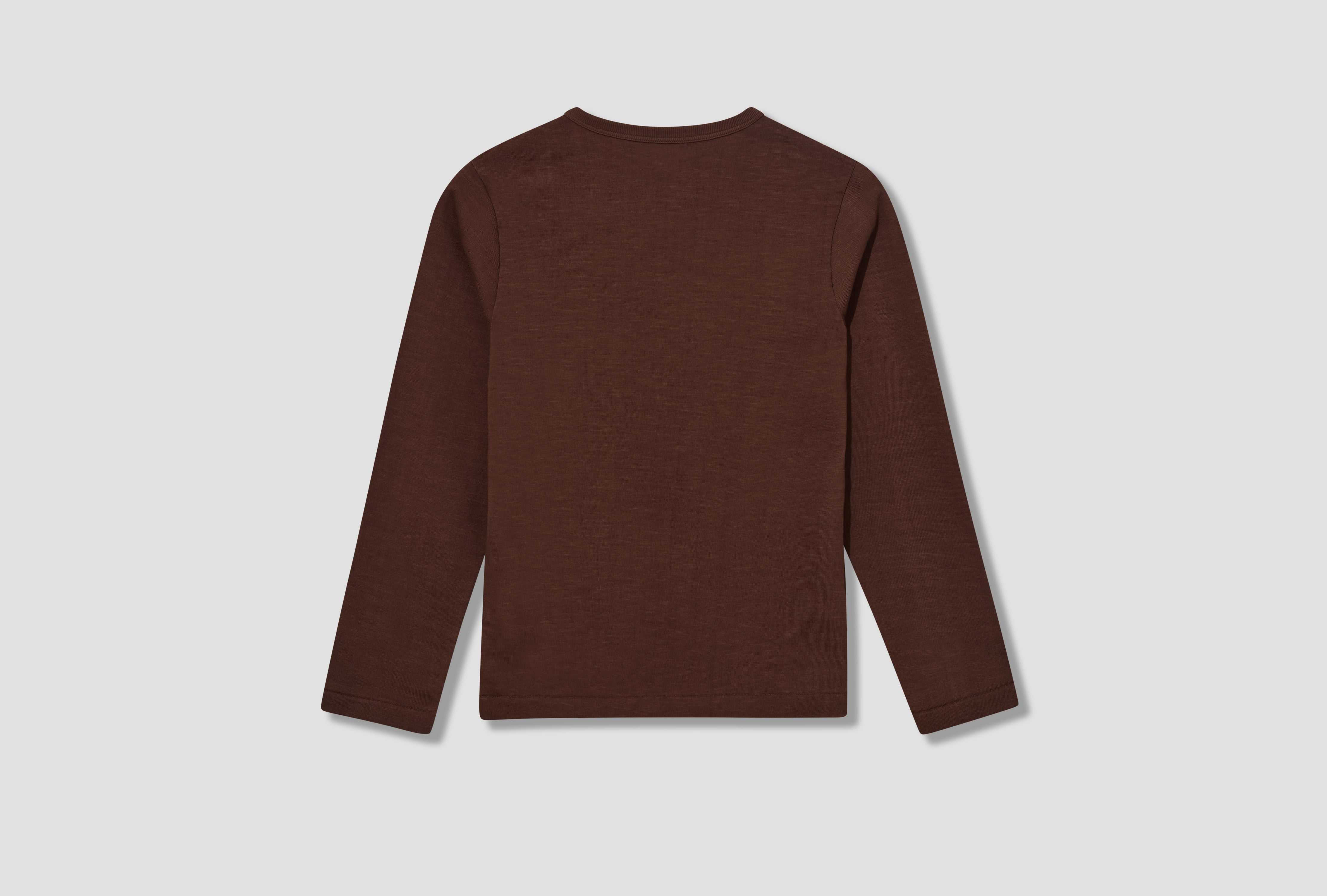 2S18 LOOPWHEELED HEAVYWEIGHT LONGSLEEVE - 10,7OZ/SQ.YD. / RELAXED FIT Dark brown