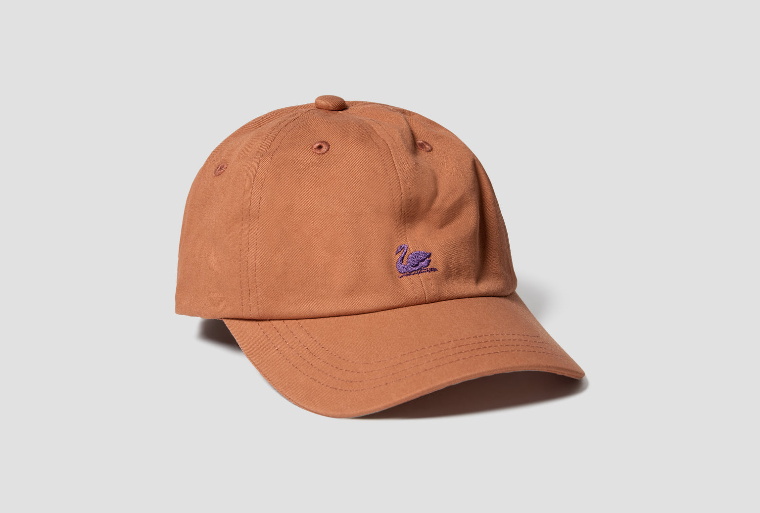 CAP01 SWAN LOGO CAP - ORGANIC COTTON GABARDINE / LOW PROFILE Orange