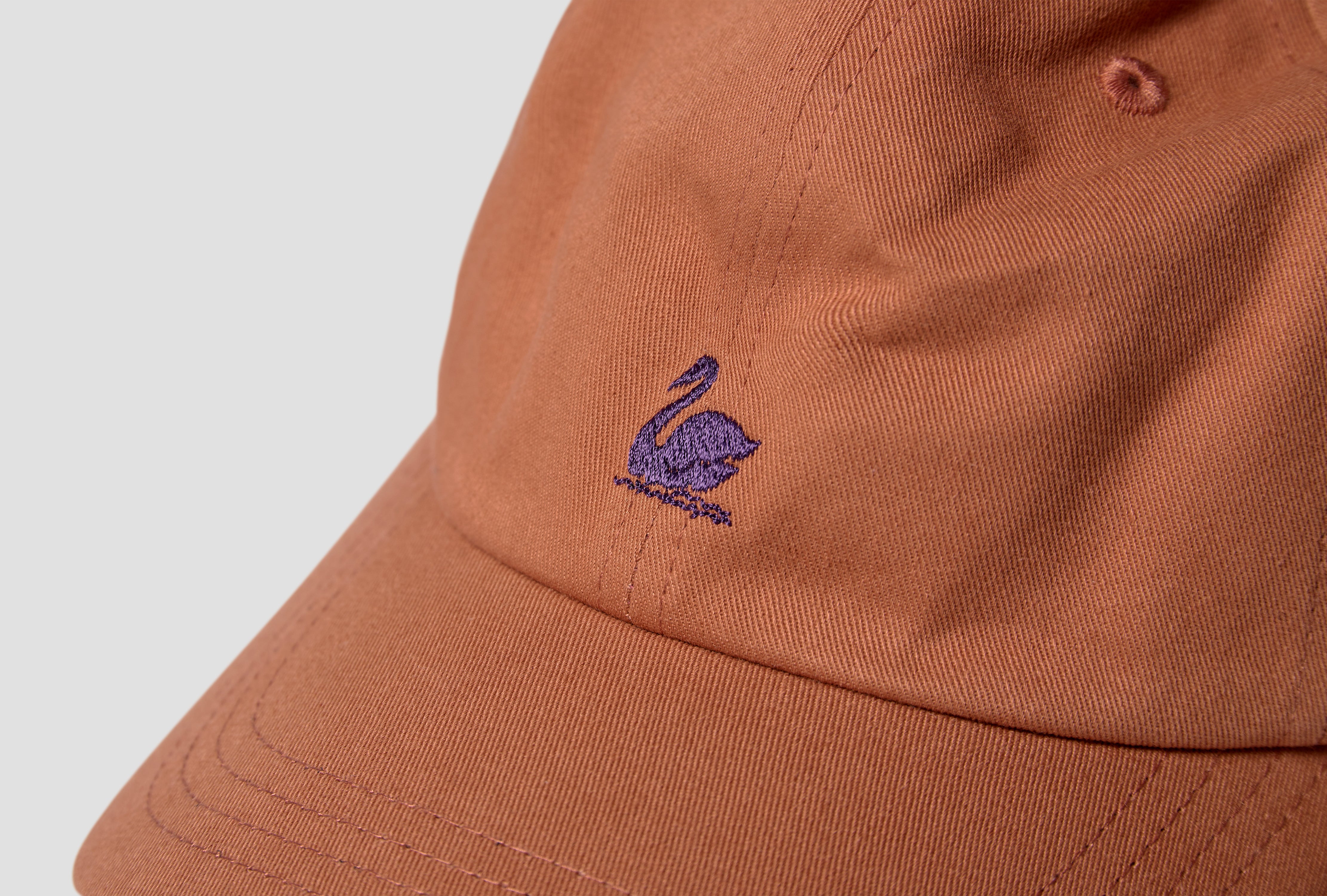 CAP01 SWAN LOGO CAP - ORGANIC COTTON GABARDINE / LOW PROFILE Orange