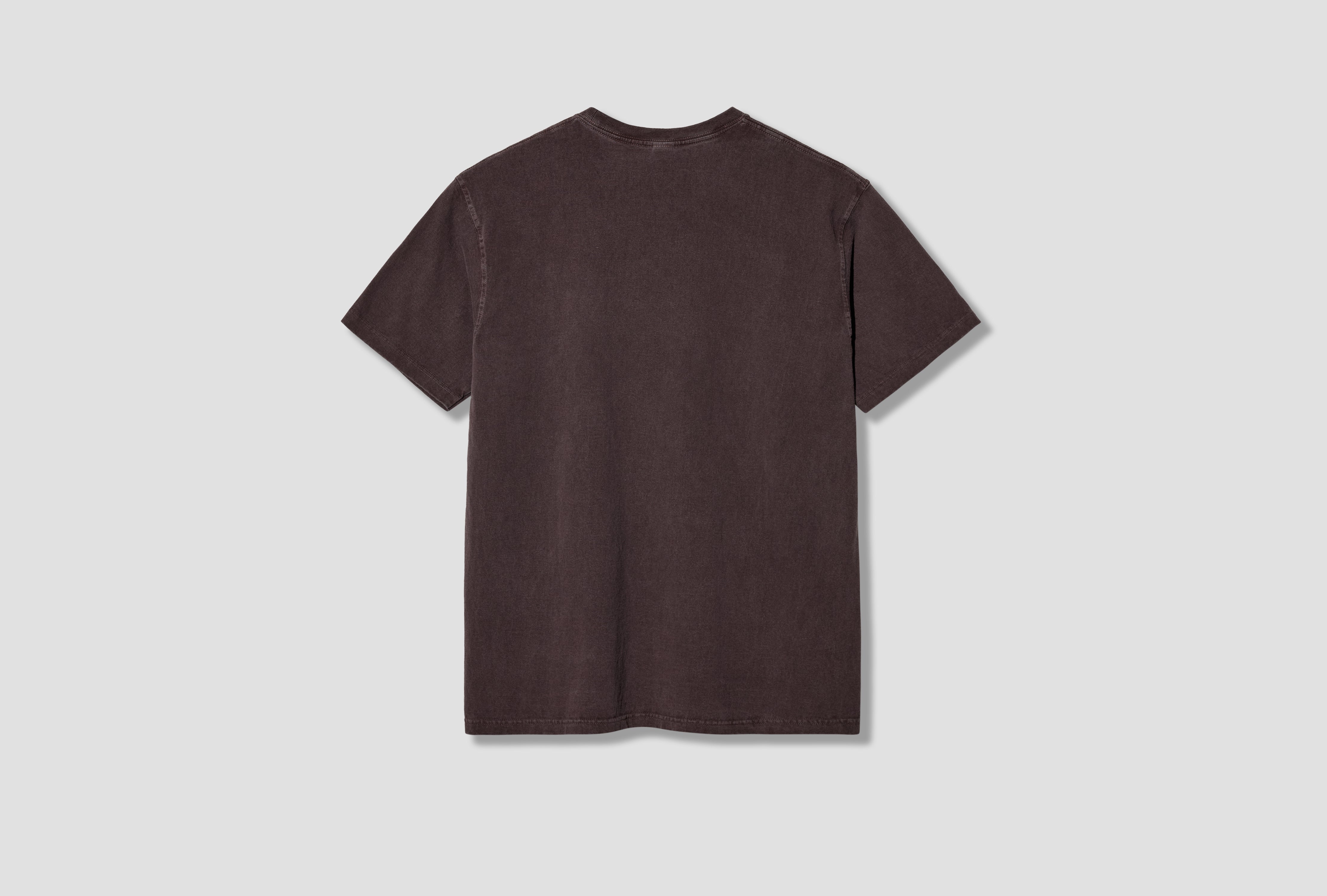 SS CREWNECK TEE - PIGMENT DYE / GOST-701 Dark brown