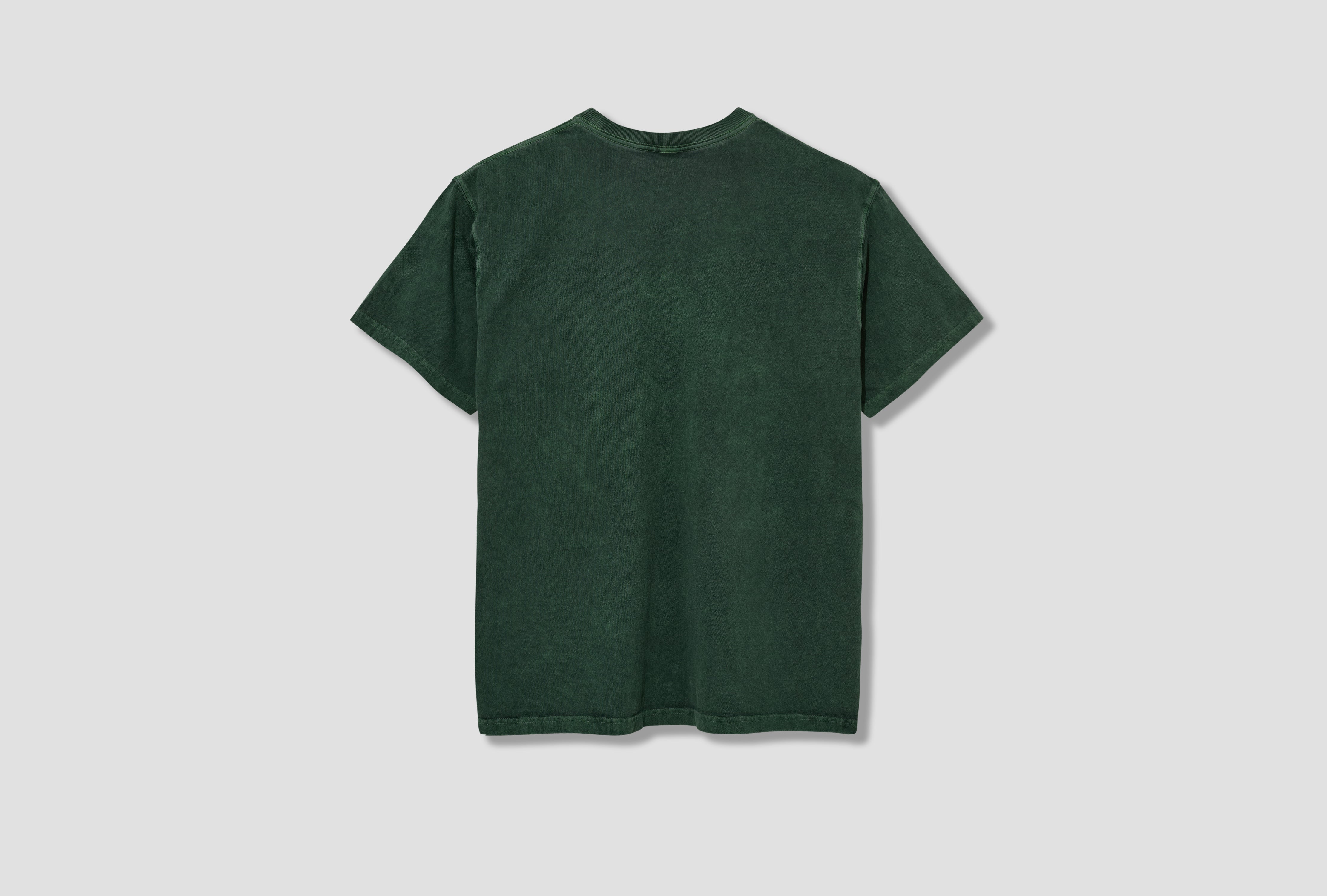 SS CREWNECK TEE - PIGMENT DYE / GOST-701 Dark green