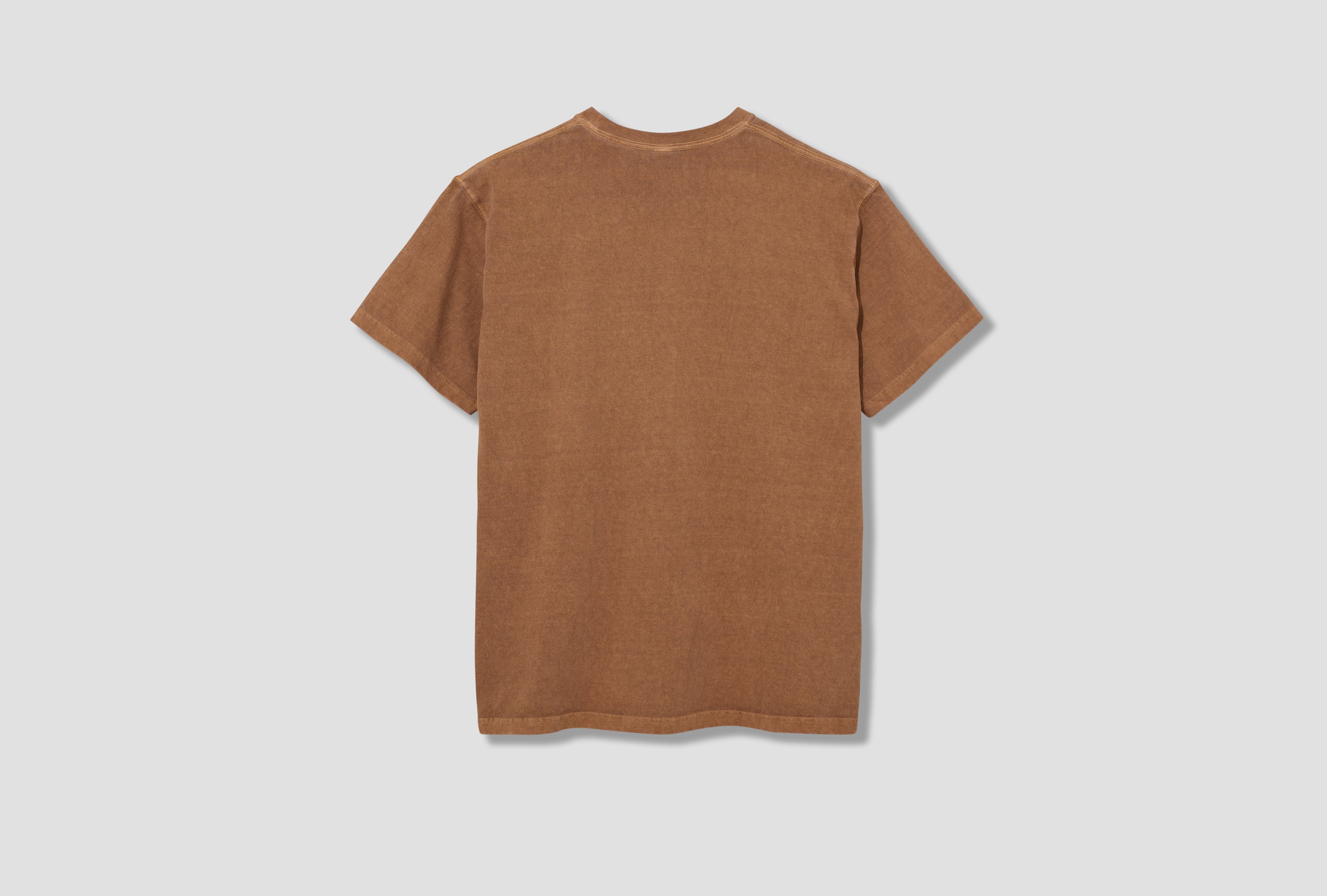 SS CREWNECK TEE - PIGMENT DYE / GOST-701 Light brown