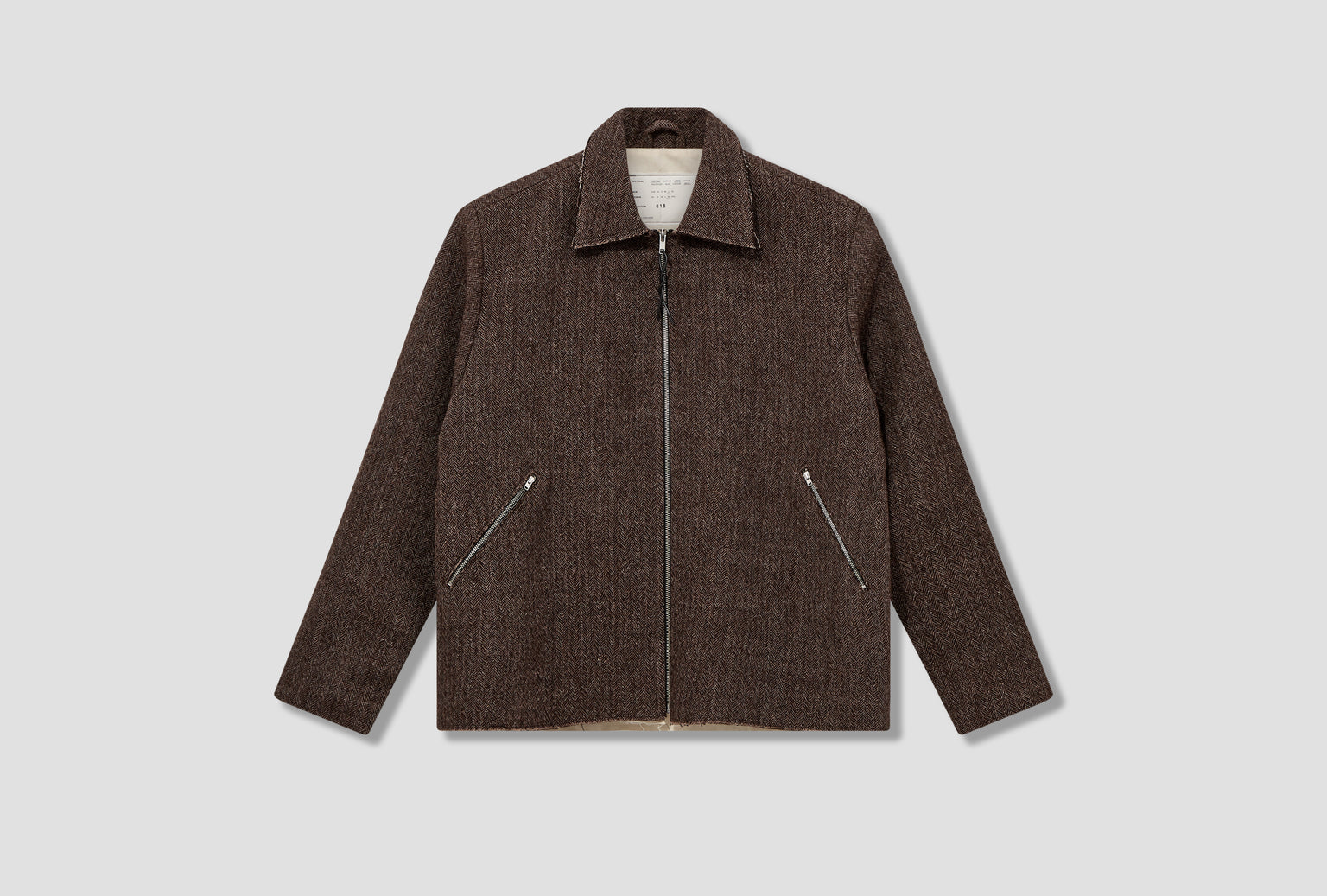 SIMPLE JACKET - WOOL HERRINGBONE CF.18.09.07.01 Brown