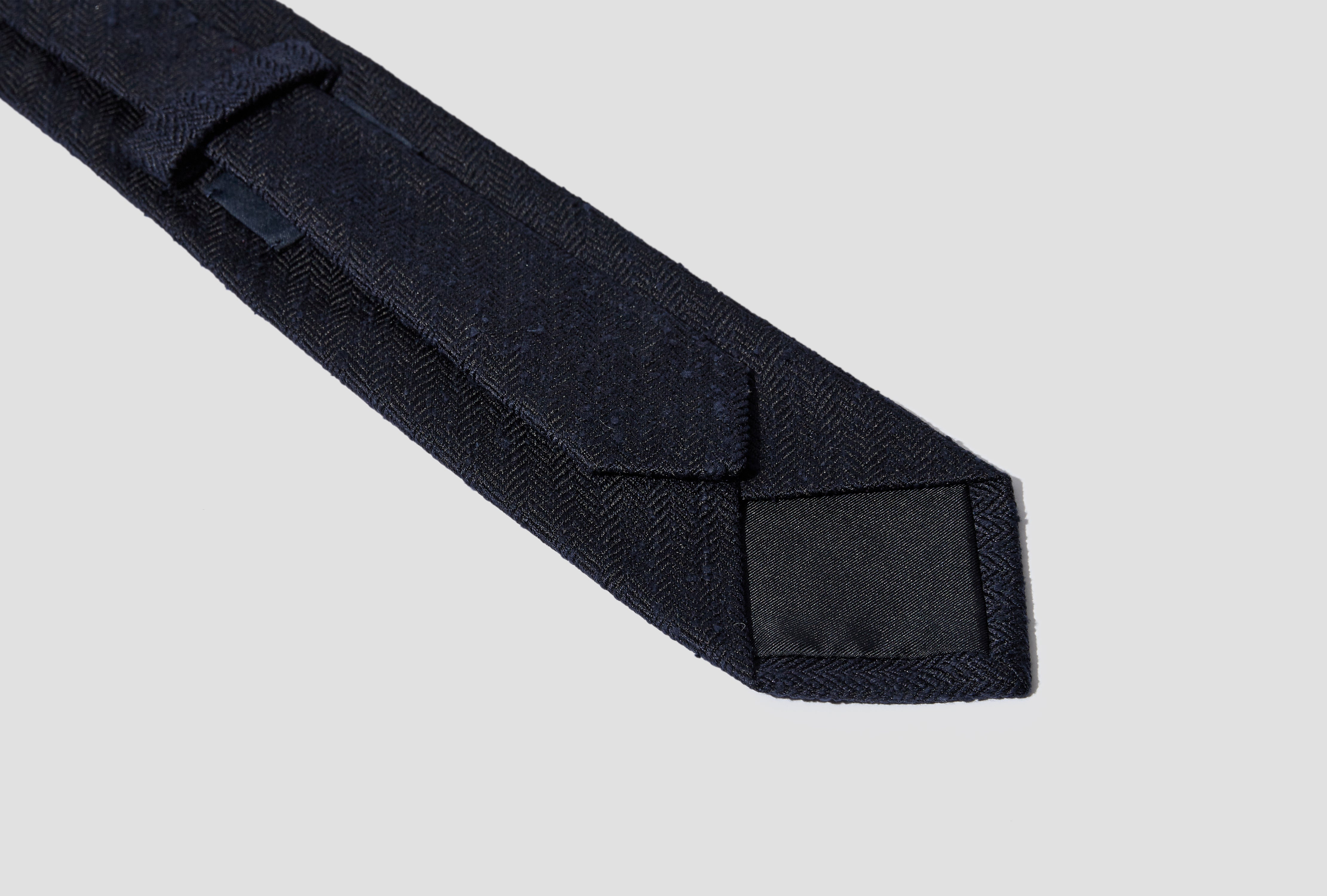 PLAIN SHANTUNG SILK TIE DR1AAN 24630-01 Navy