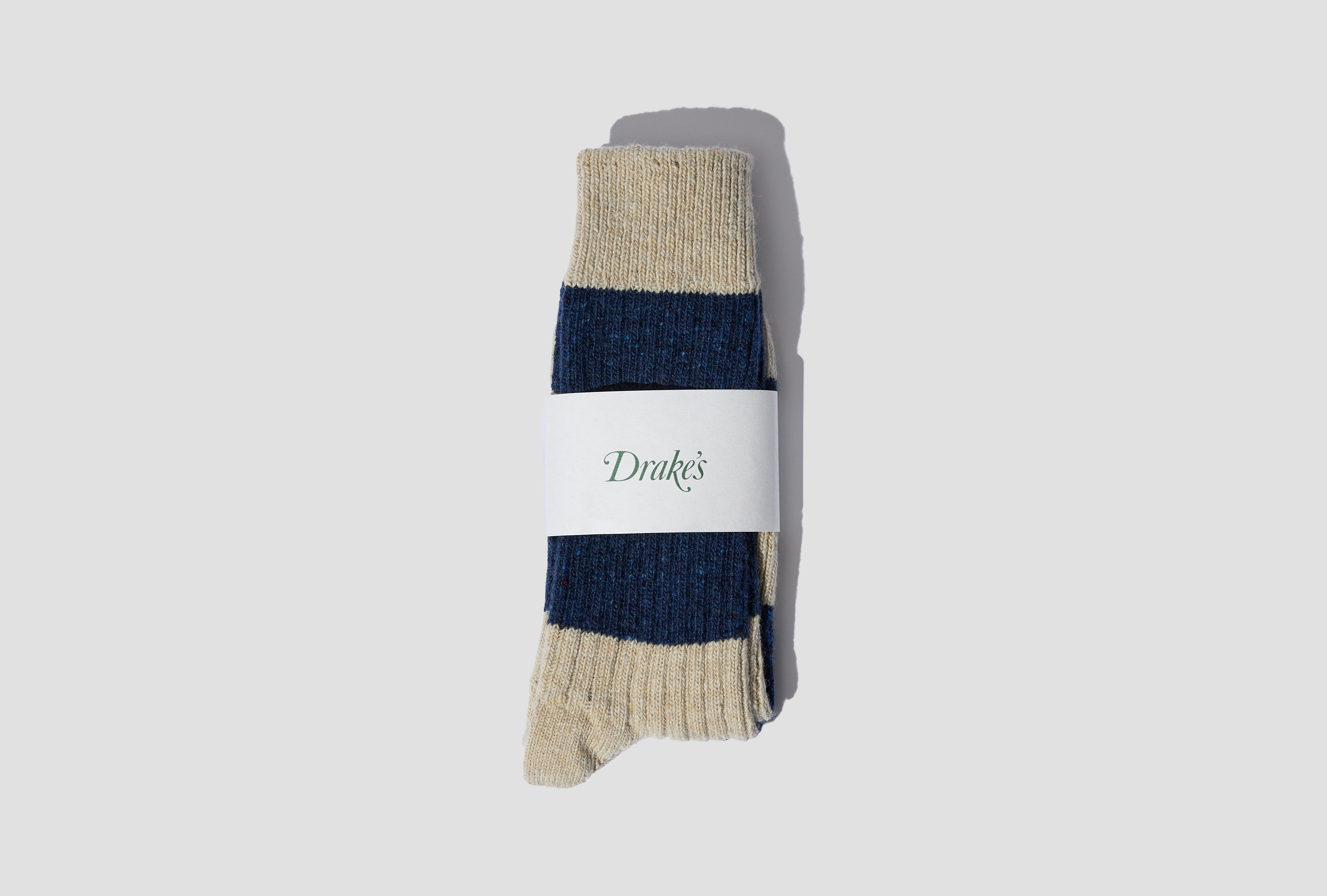 WIDE STRIPE DONEGAL WOOL SOCKS DR1AJ1 24609-01 Navy