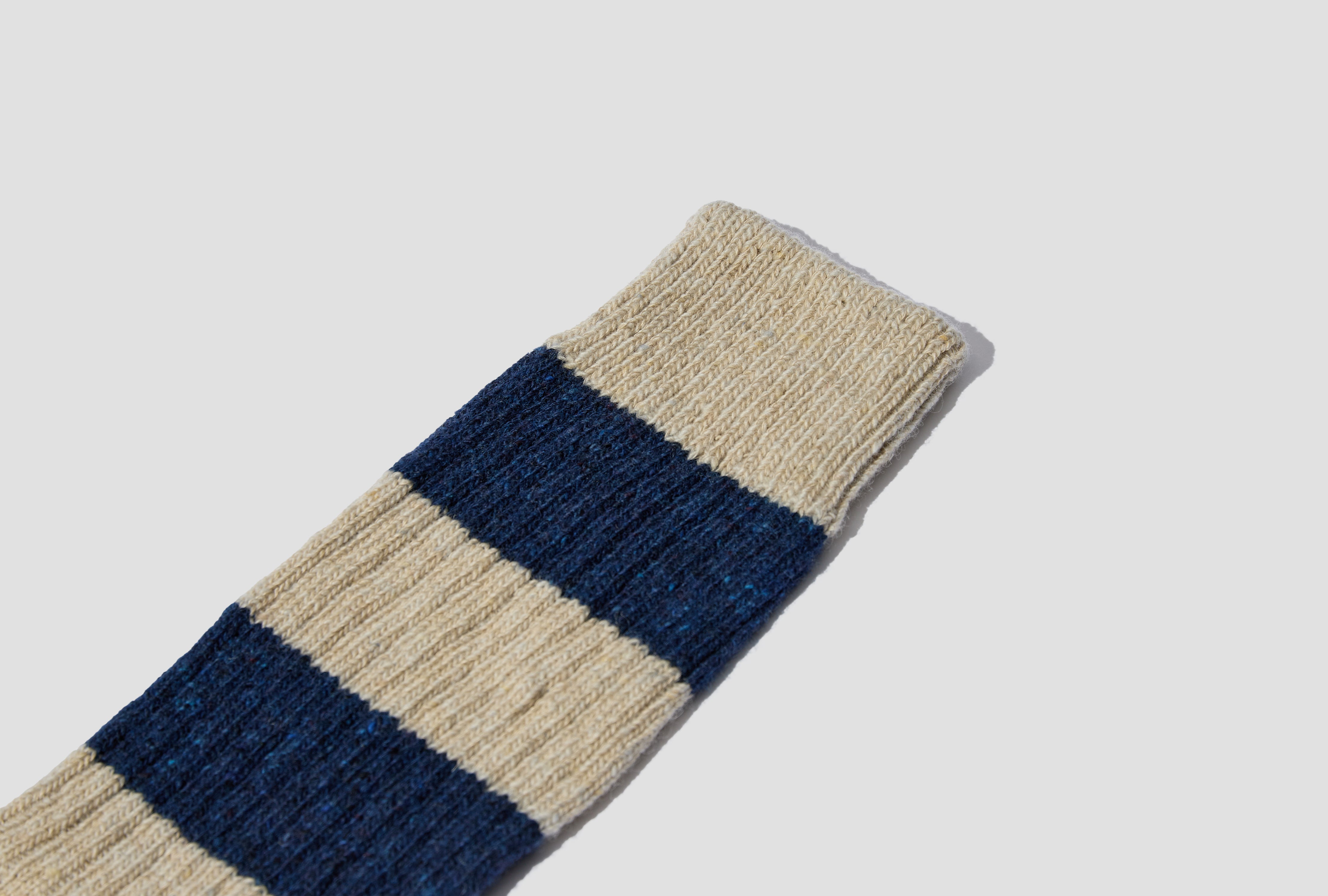 WIDE STRIPE DONEGAL WOOL SOCKS DR1AJ1 24609-01 Navy