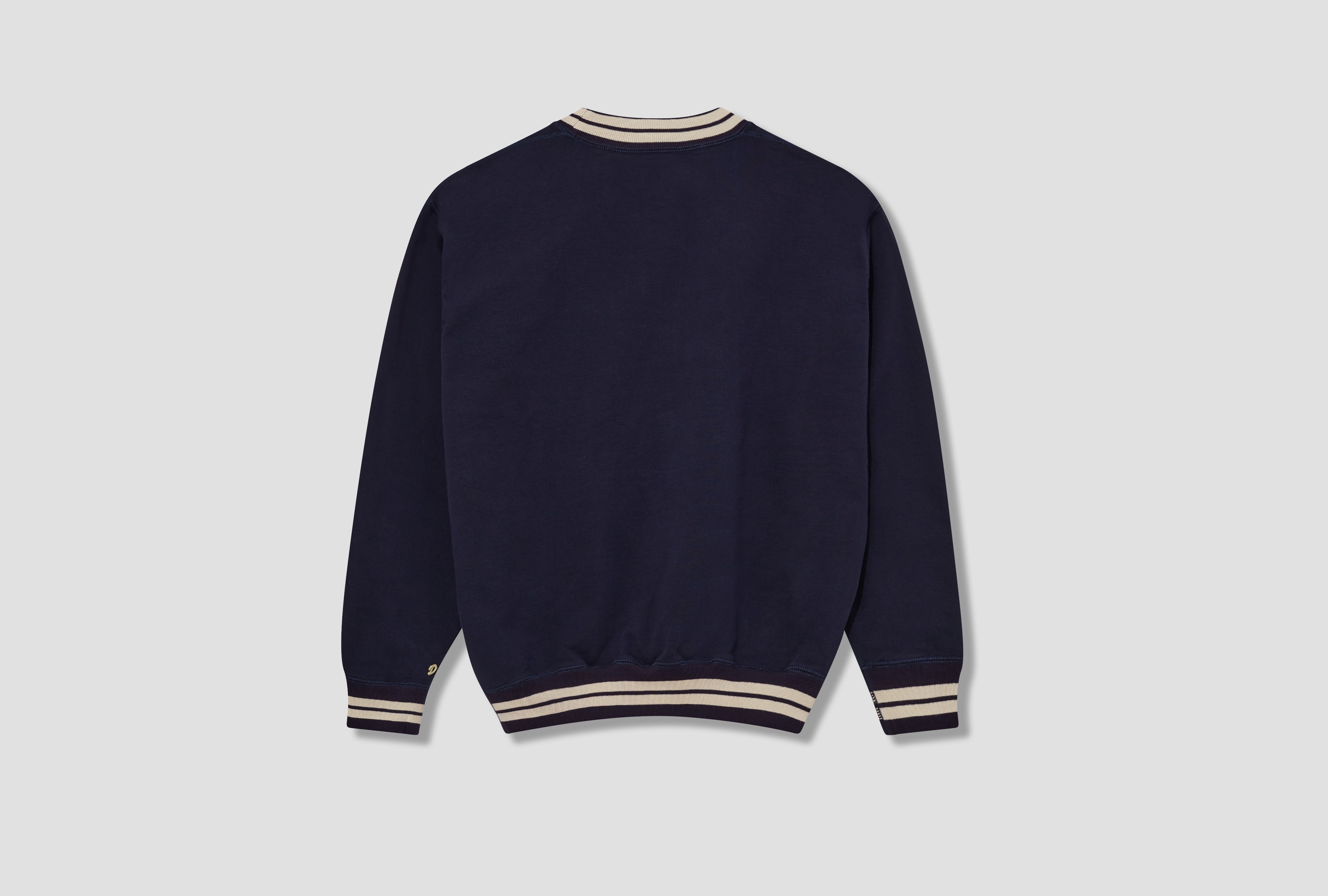 STRIPED RIB LS SWEATSHIRT DR2A5I 24046-02 Navy