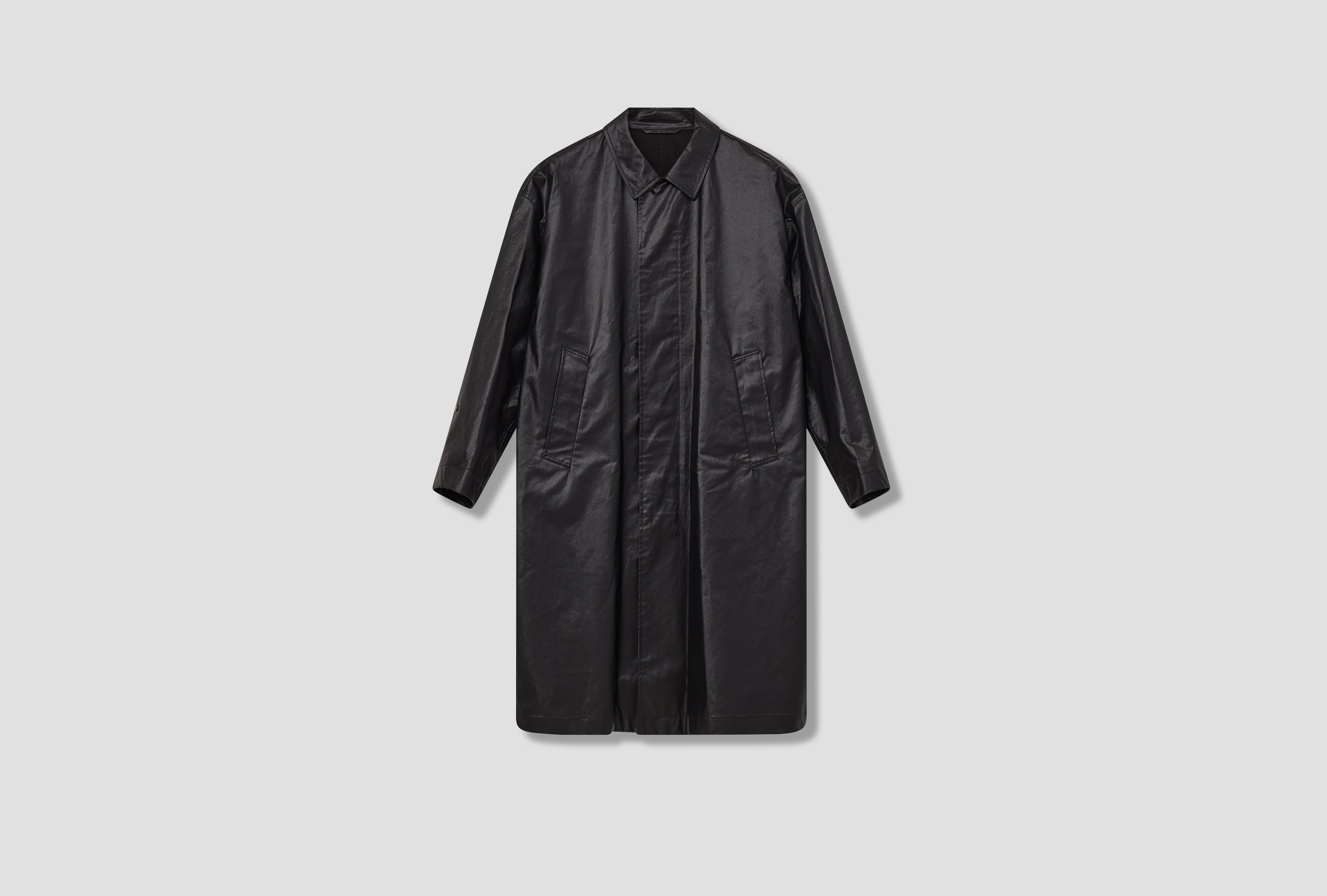 BOXY RAIN COAT - WR COATED COTTON CO1081 LF1320 Black