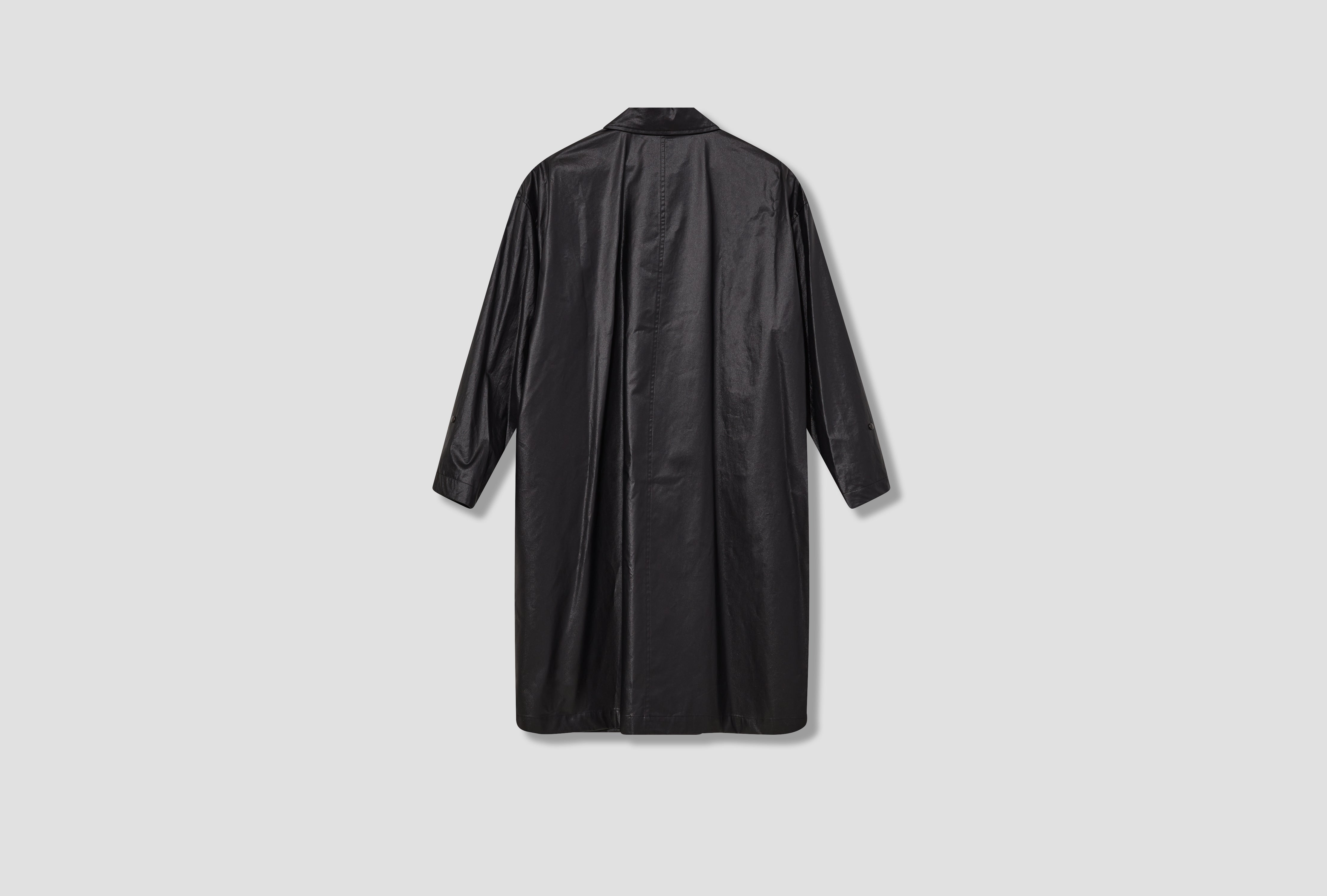 BOXY RAIN COAT - WR COATED COTTON CO1081 LF1320 Black