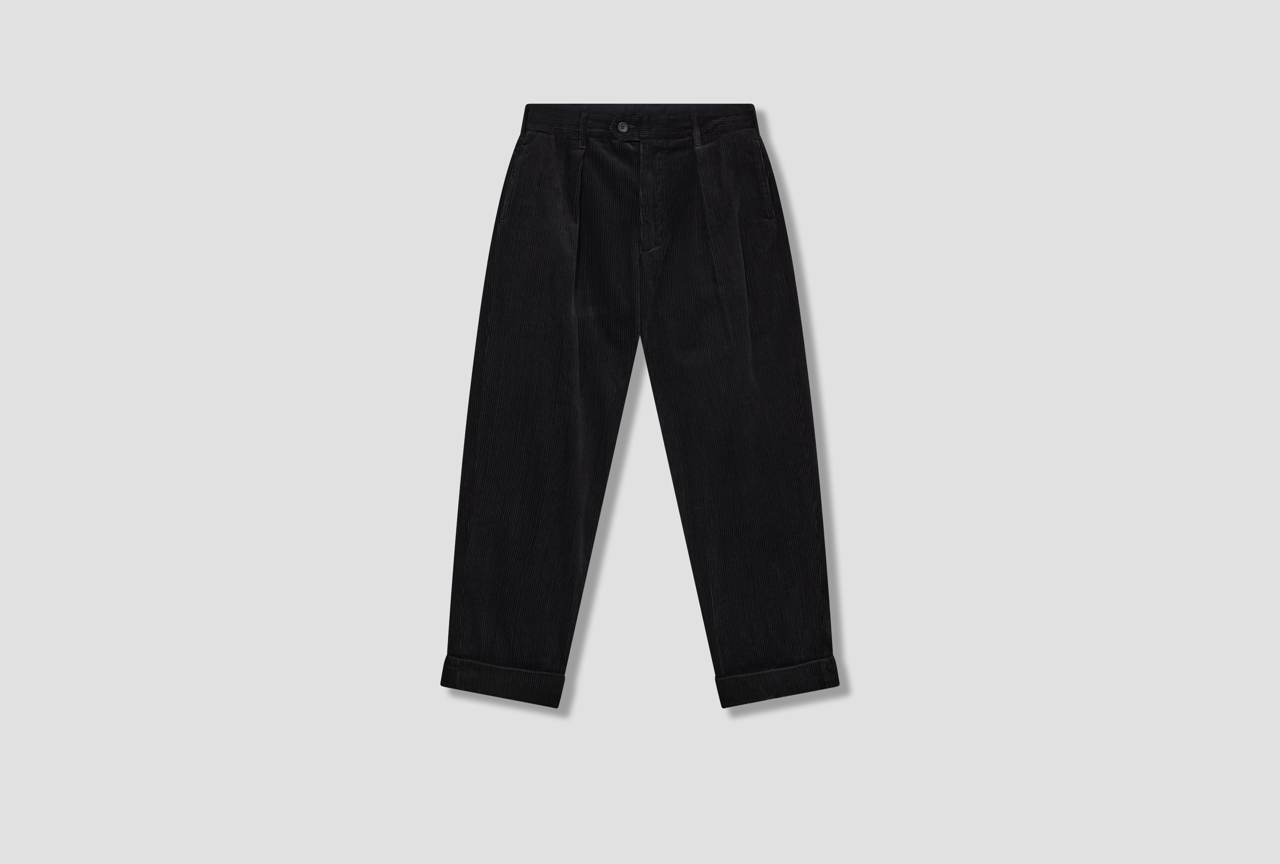 CARLYLE PANT - BLACK COTTON 8W CORDUROY WP011 / 24F1F012