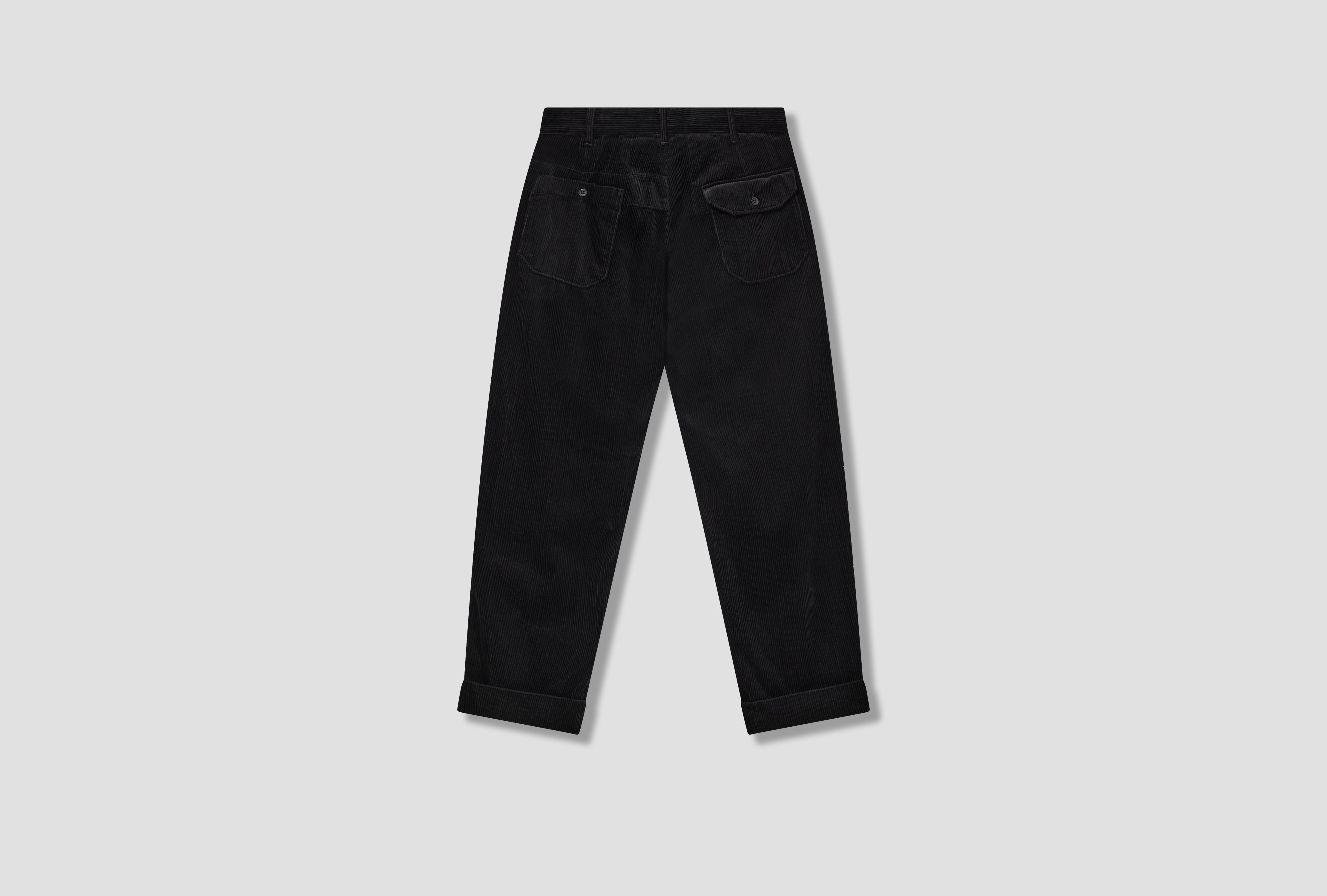 CARLYLE PANT - BLACK COTTON 8W CORDUROY WP011 / 24F1F012