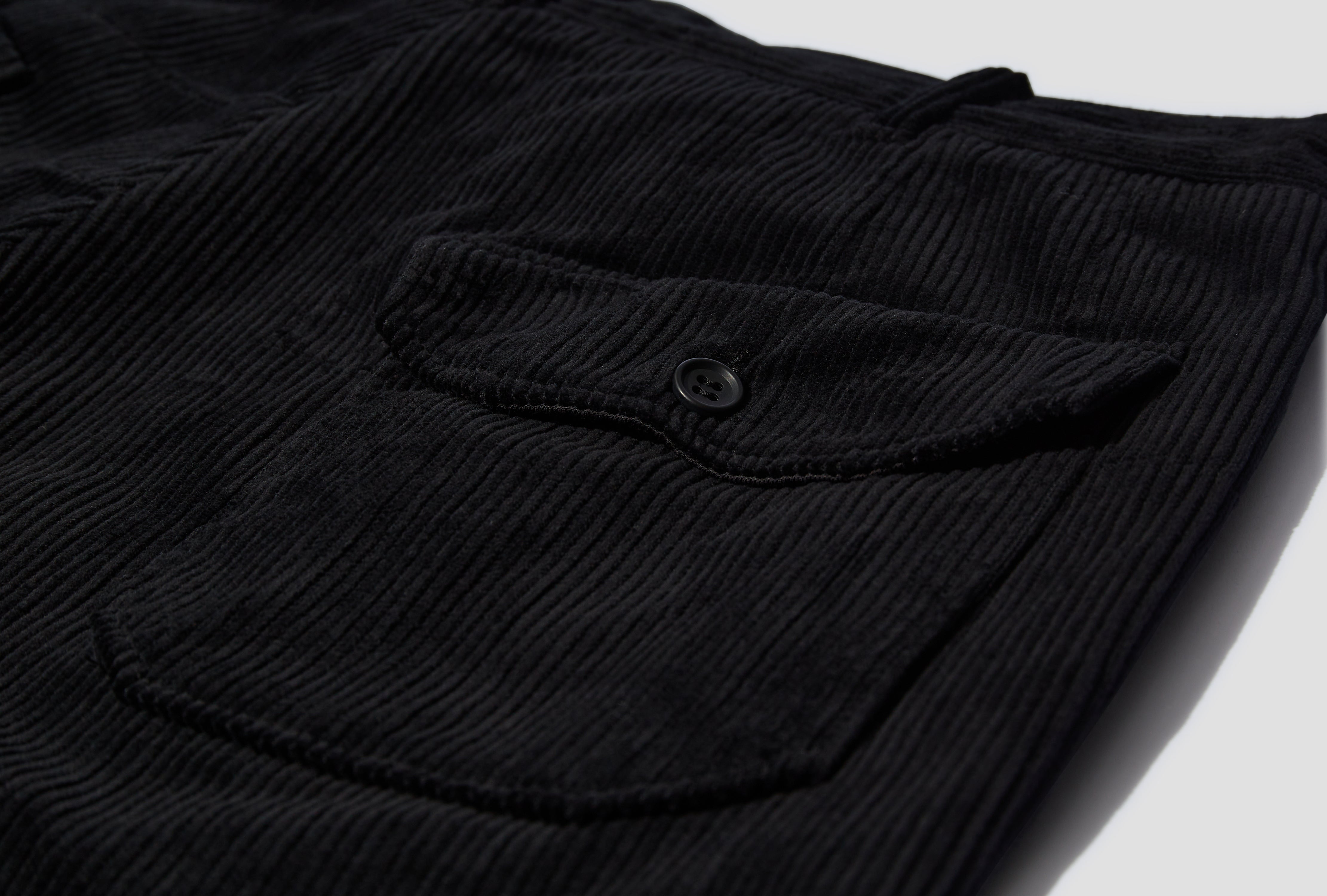 CARLYLE PANT - BLACK COTTON 8W CORDUROY WP011 / 24F1F012