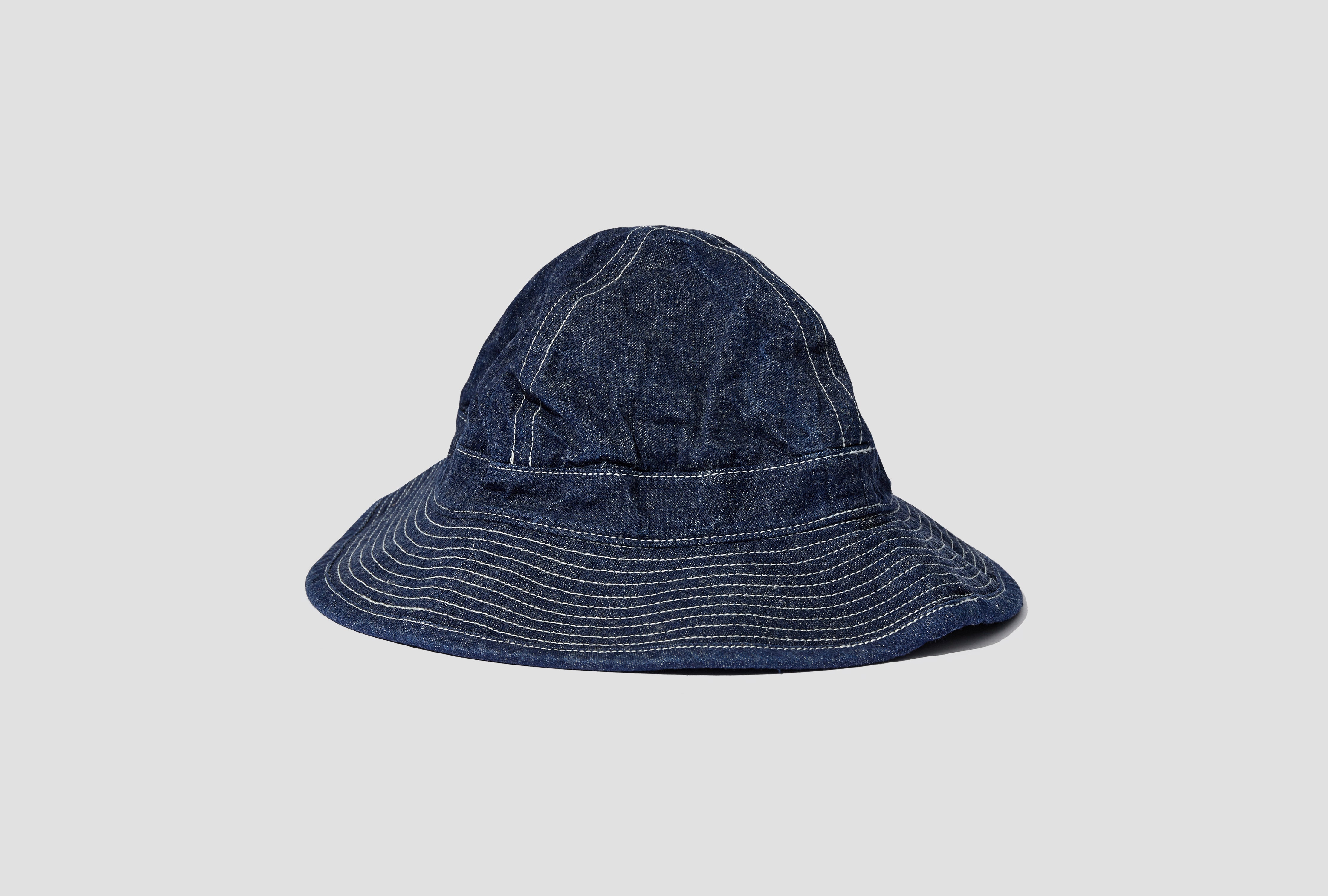 U.S NAVY HAT DENIM - 9OZ ORIGINAL SELVEDGE DENIM / ONE WASH 03--001-81W Blue