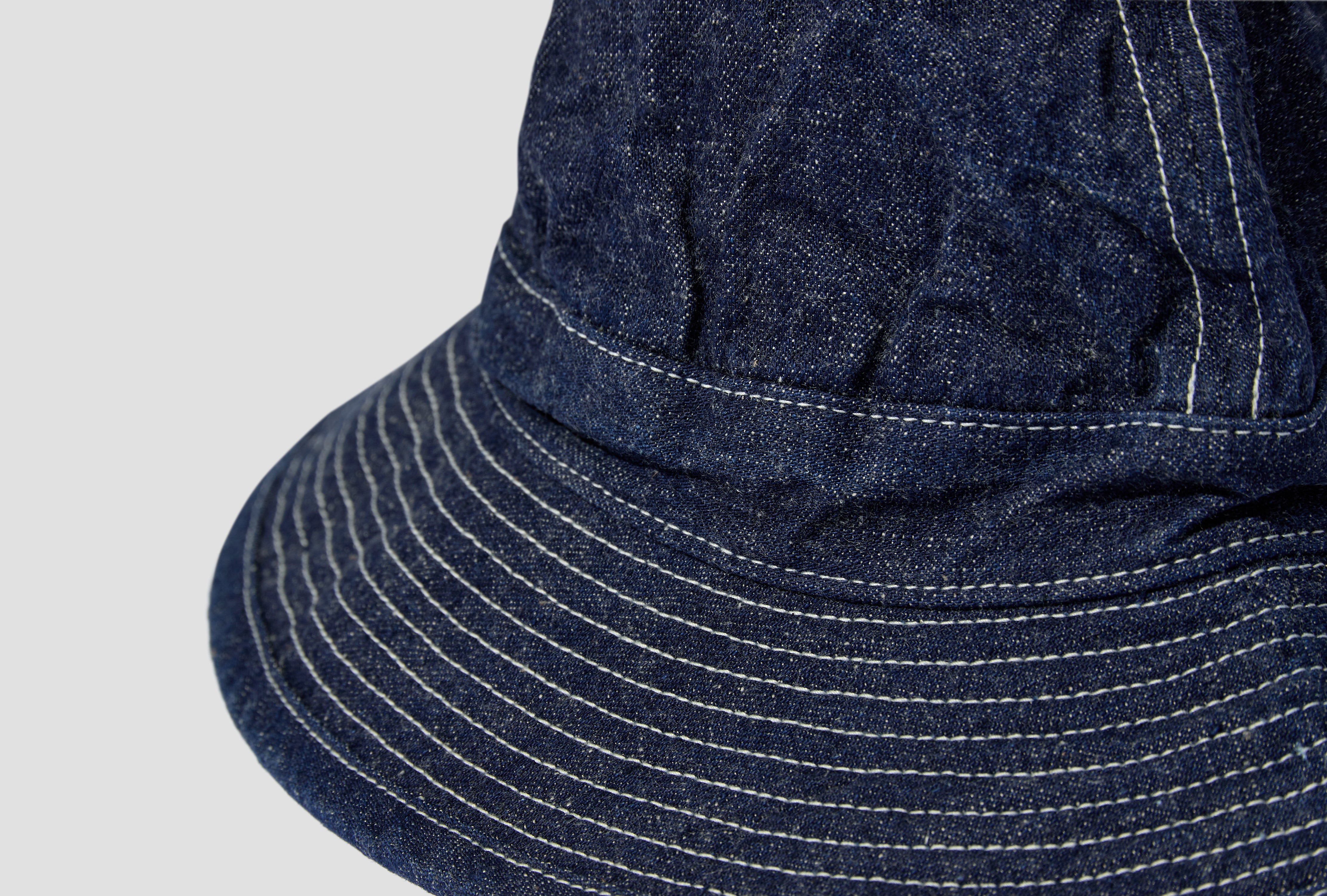 U.S NAVY HAT DENIM - 9OZ ORIGINAL SELVEDGE DENIM / ONE WASH 03--001-81W Blue