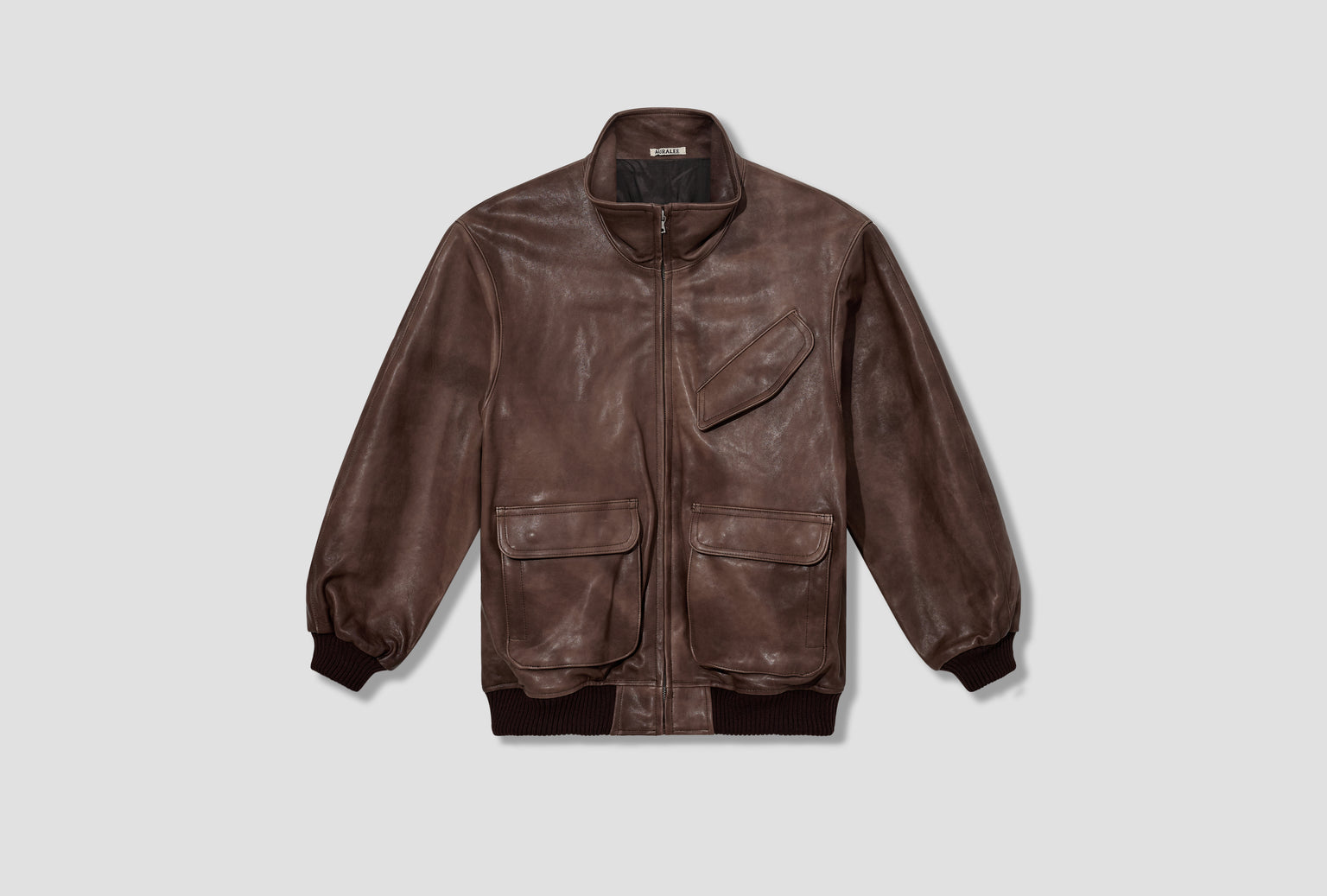 HEAVY LAMB LEATHER ZIP BLOUSON A24AB01LA Dark brown