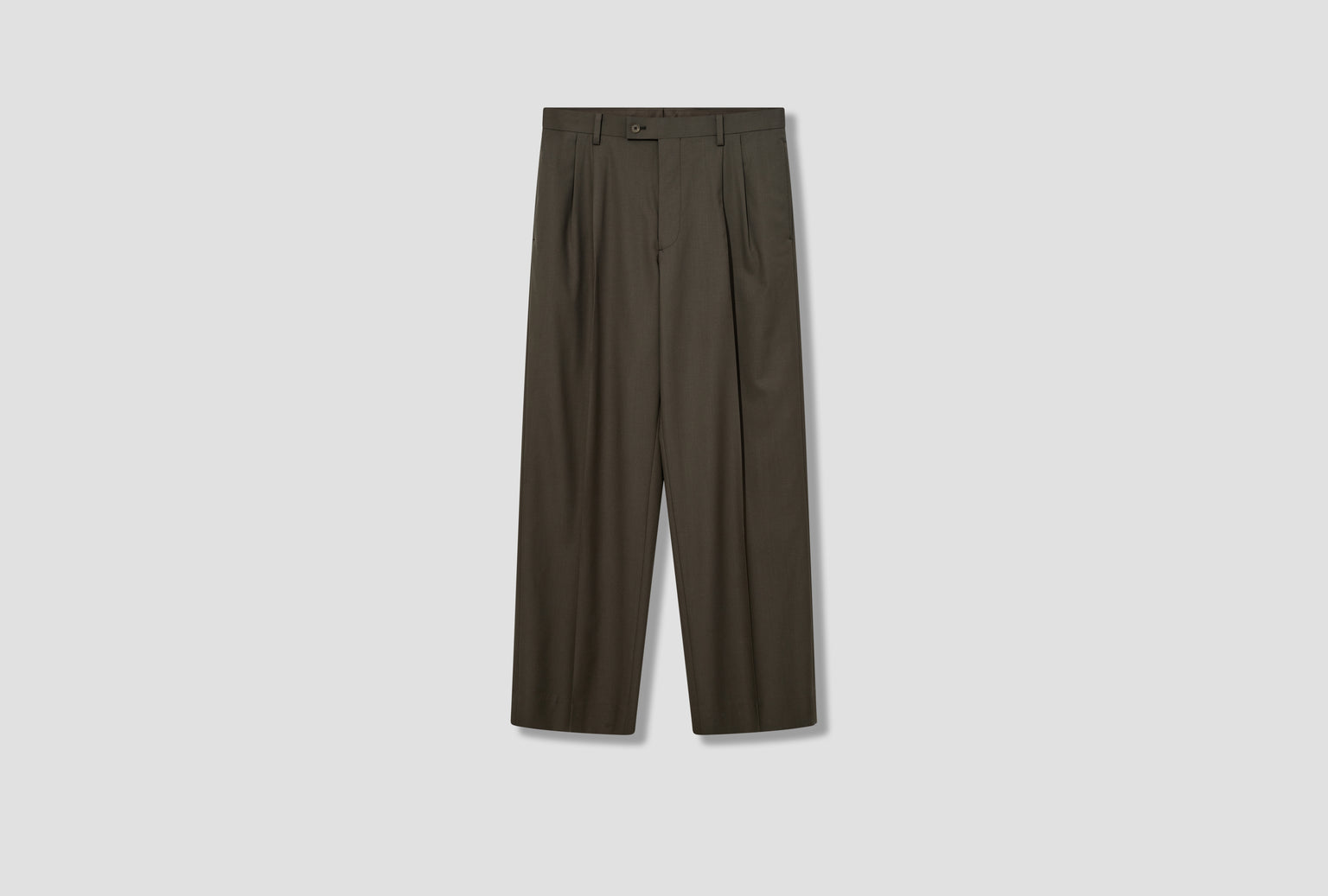 SUPER FINE TROPICAL WOOL SLACKS A24AP03WT Khaki