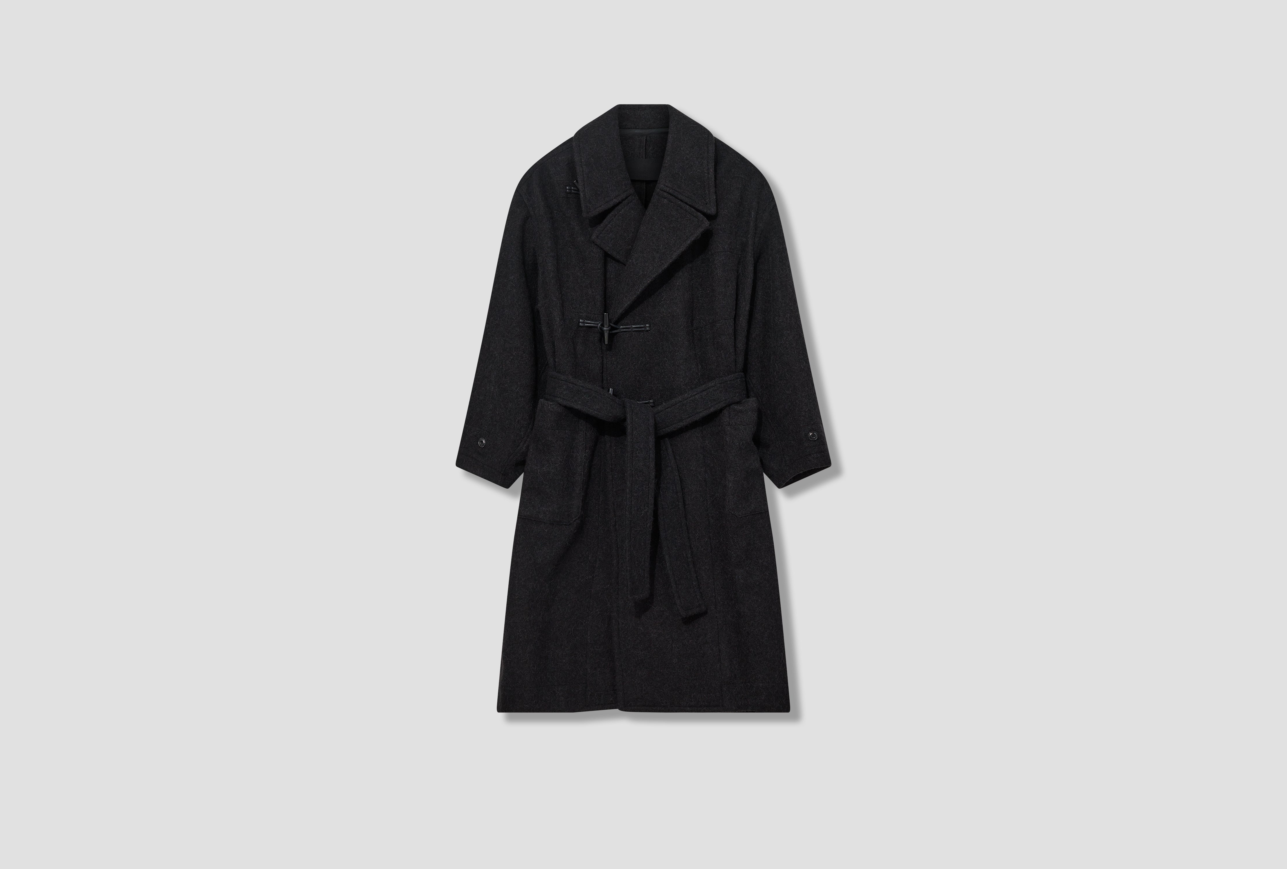 DUFFLE COAT - SOFT WOOL ALPACA CO1073 LF504 Black