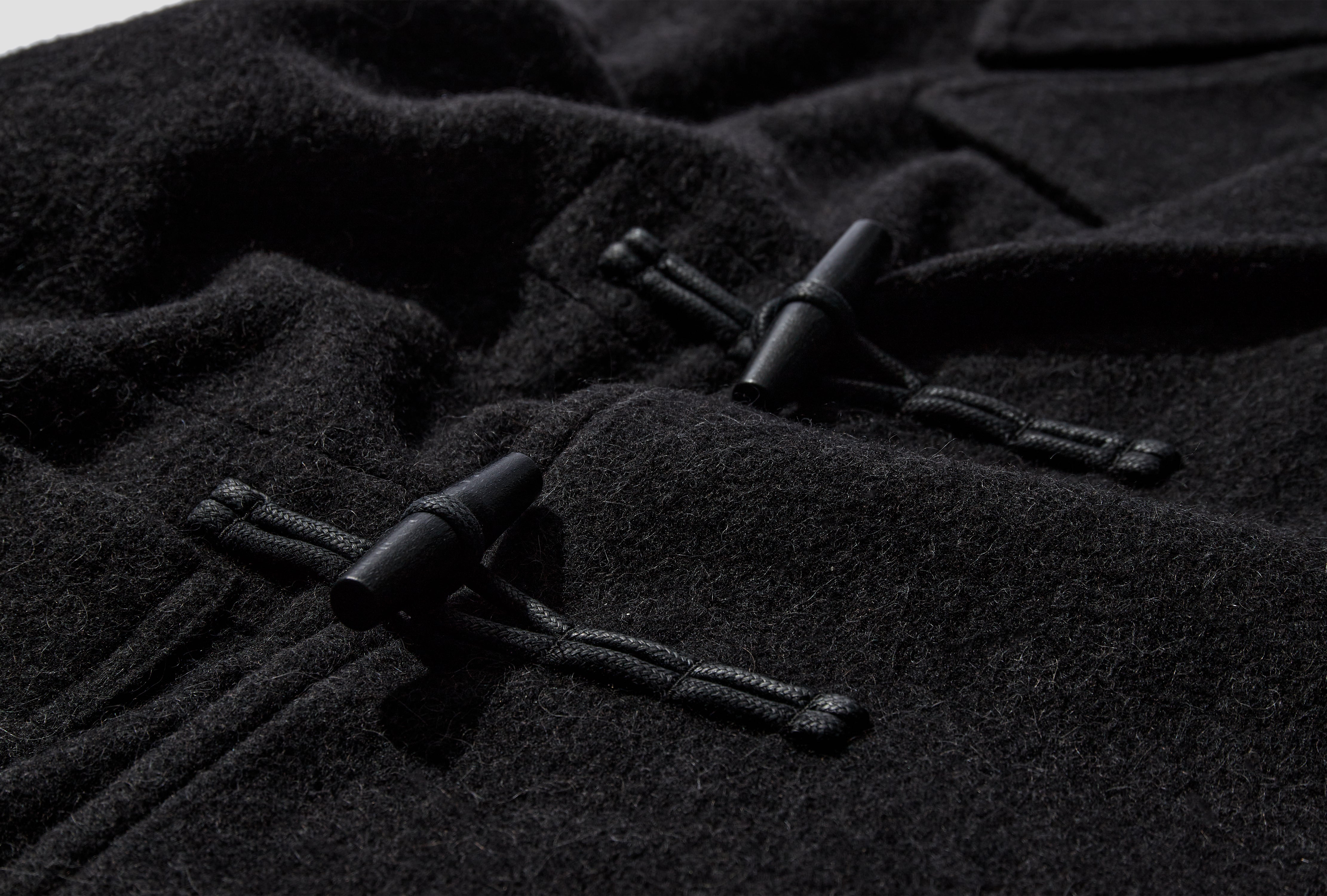 SHORT DUFFLE COAT - SOFT WOOL ALPACA CO1089 LF504 Black