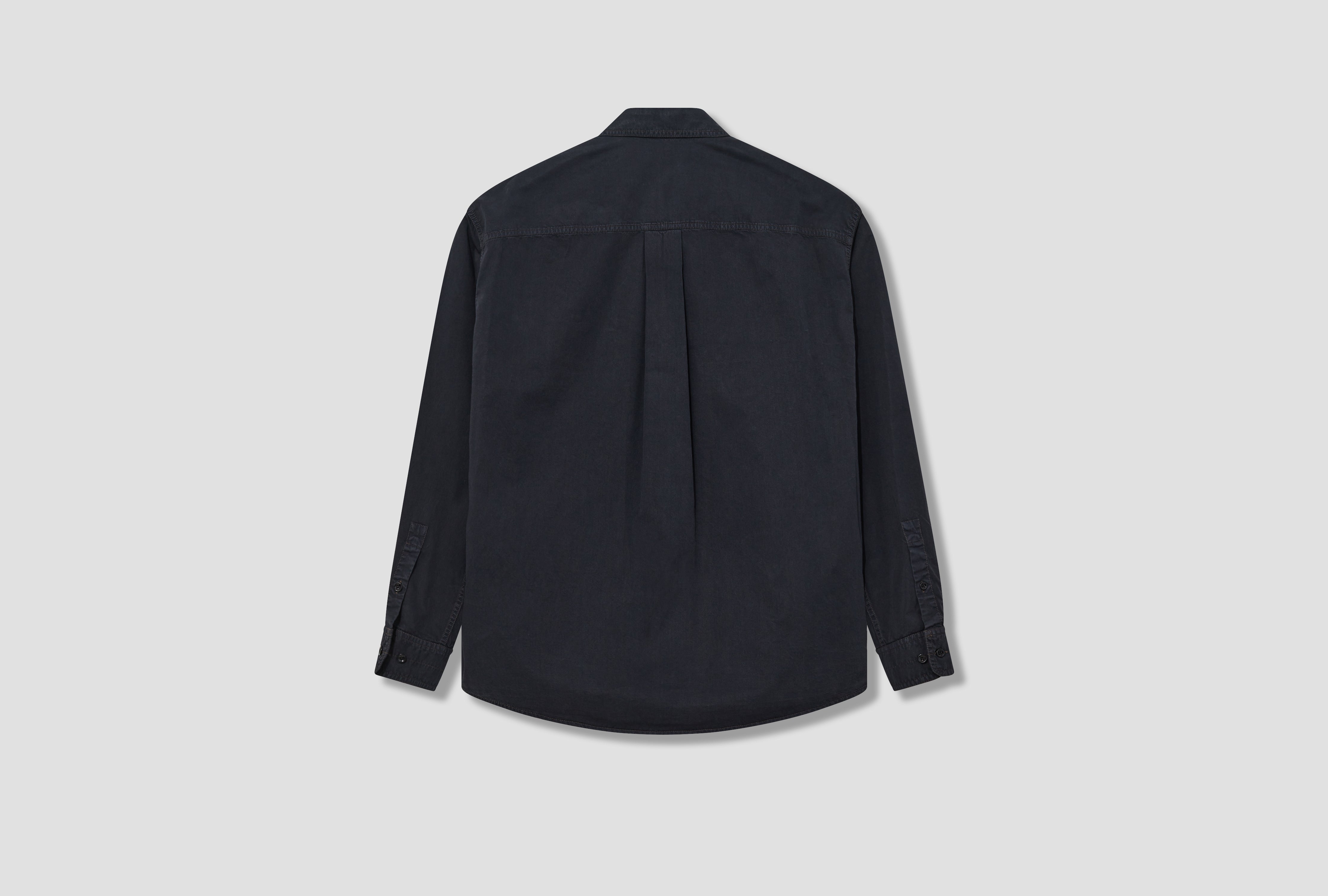 RELAXED WORKWEAR SHIRT - GD LIGHT COTTON SATIN SH1137 LF1206 Black