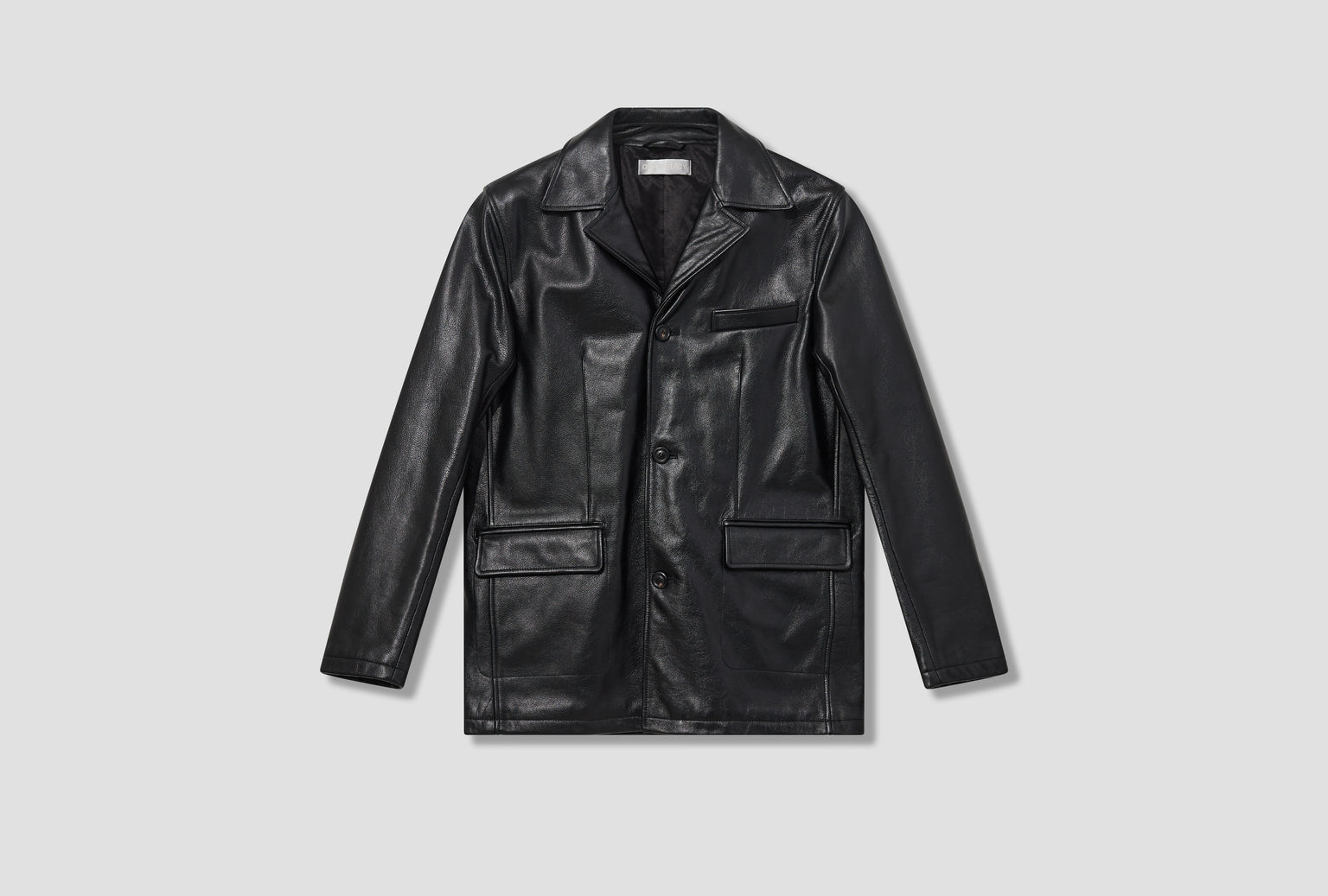 ALLEY JACKET - HEAVY GRAIN BLACK LEATHER M4249AH