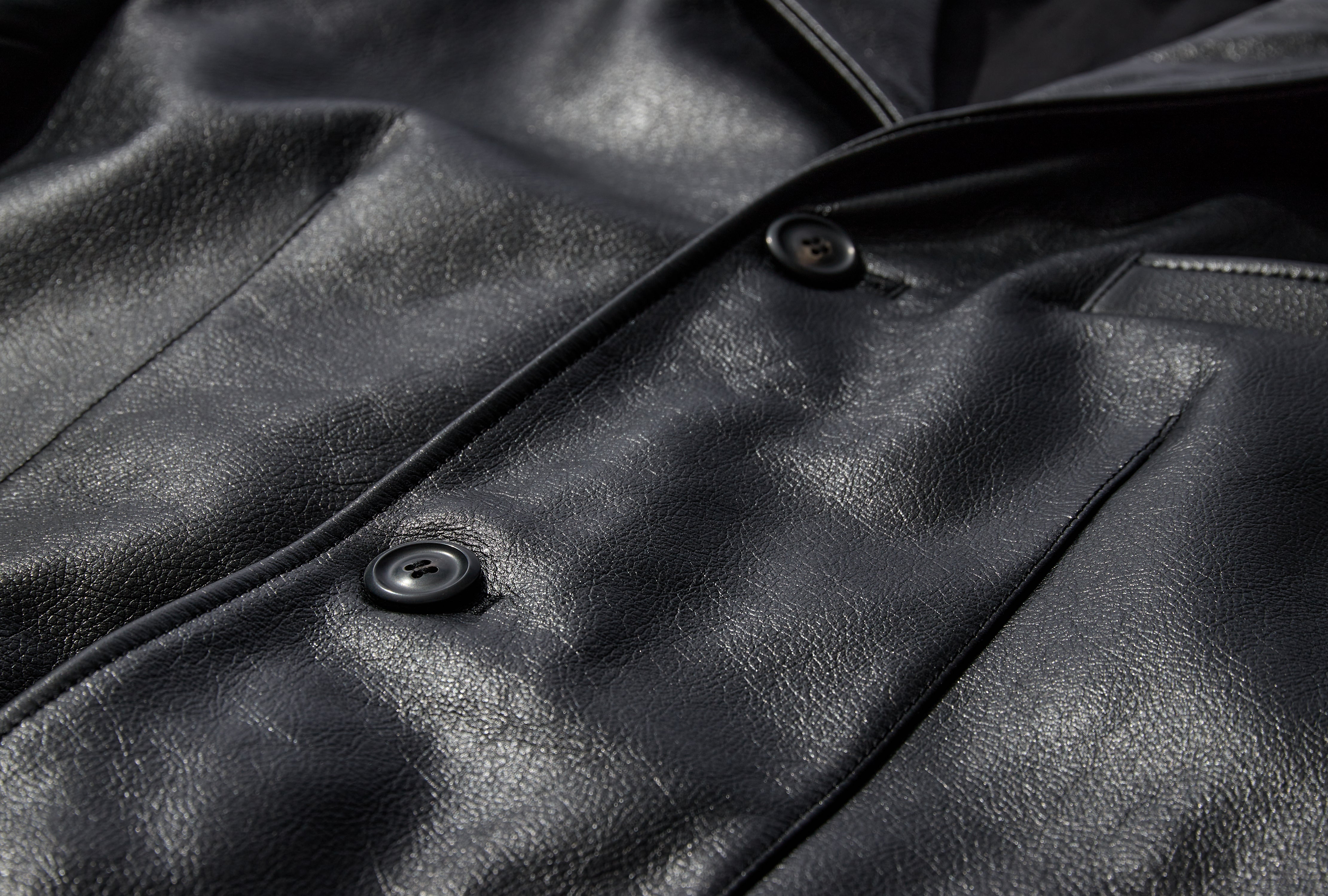 ALLEY JACKET - HEAVY GRAIN BLACK LEATHER M4249AH