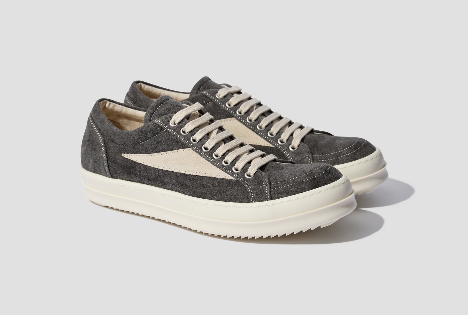 VINTAGE SNEAKS - COTTON MOLESKIN AND VELOUR SUEDE / DUST/MILK/MILK DU02D2803 MOLVS