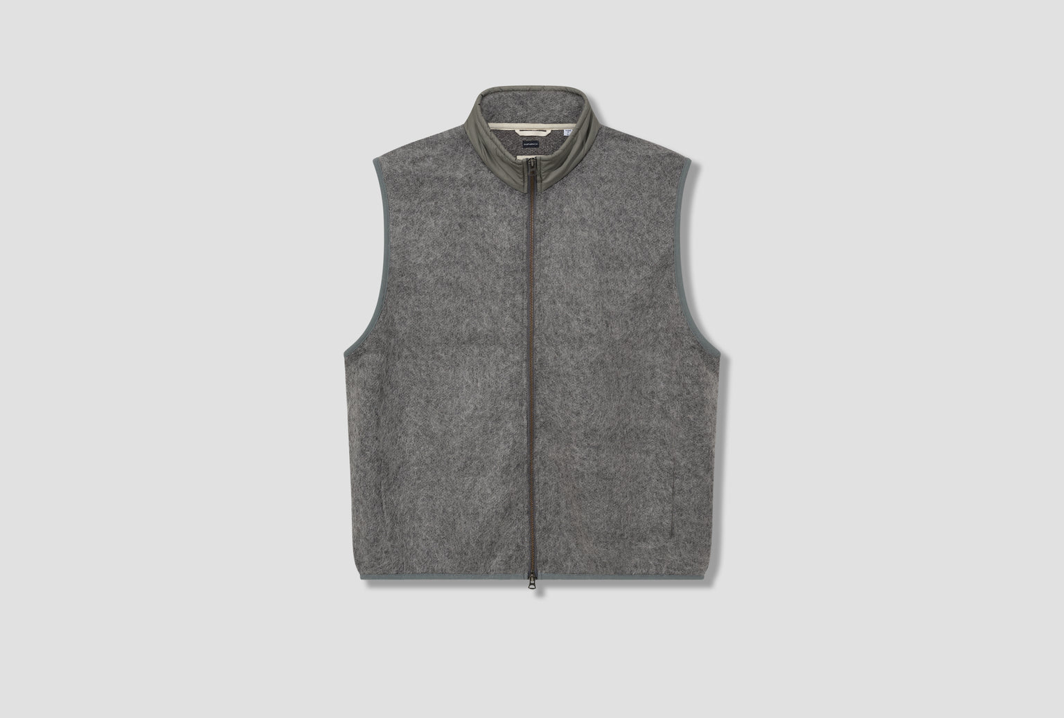 ZIP-UP MOHAIR VEST S24FN030E Grey