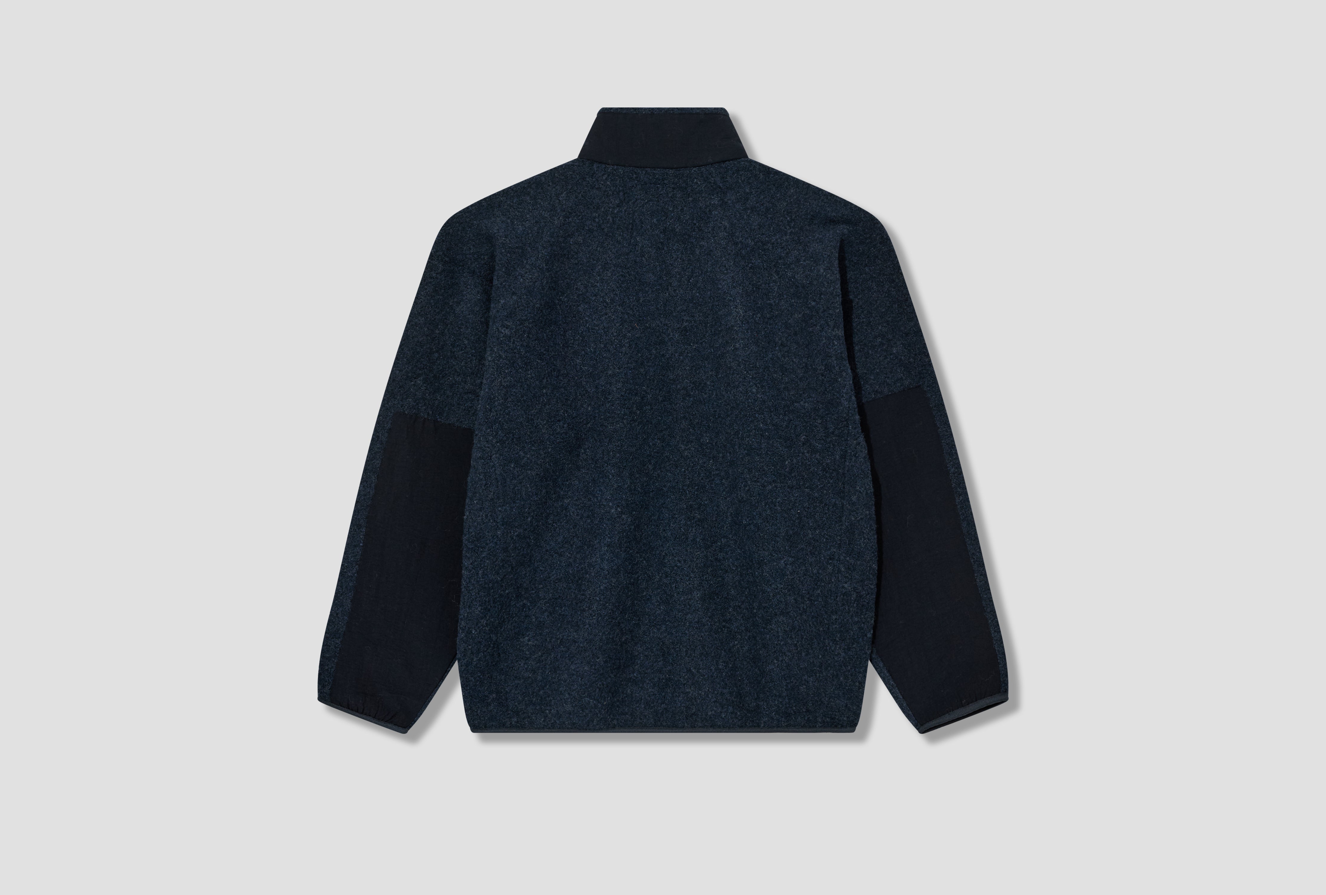 BOILED WOOL ZIP UP SWEATER S24FJ031E Navy