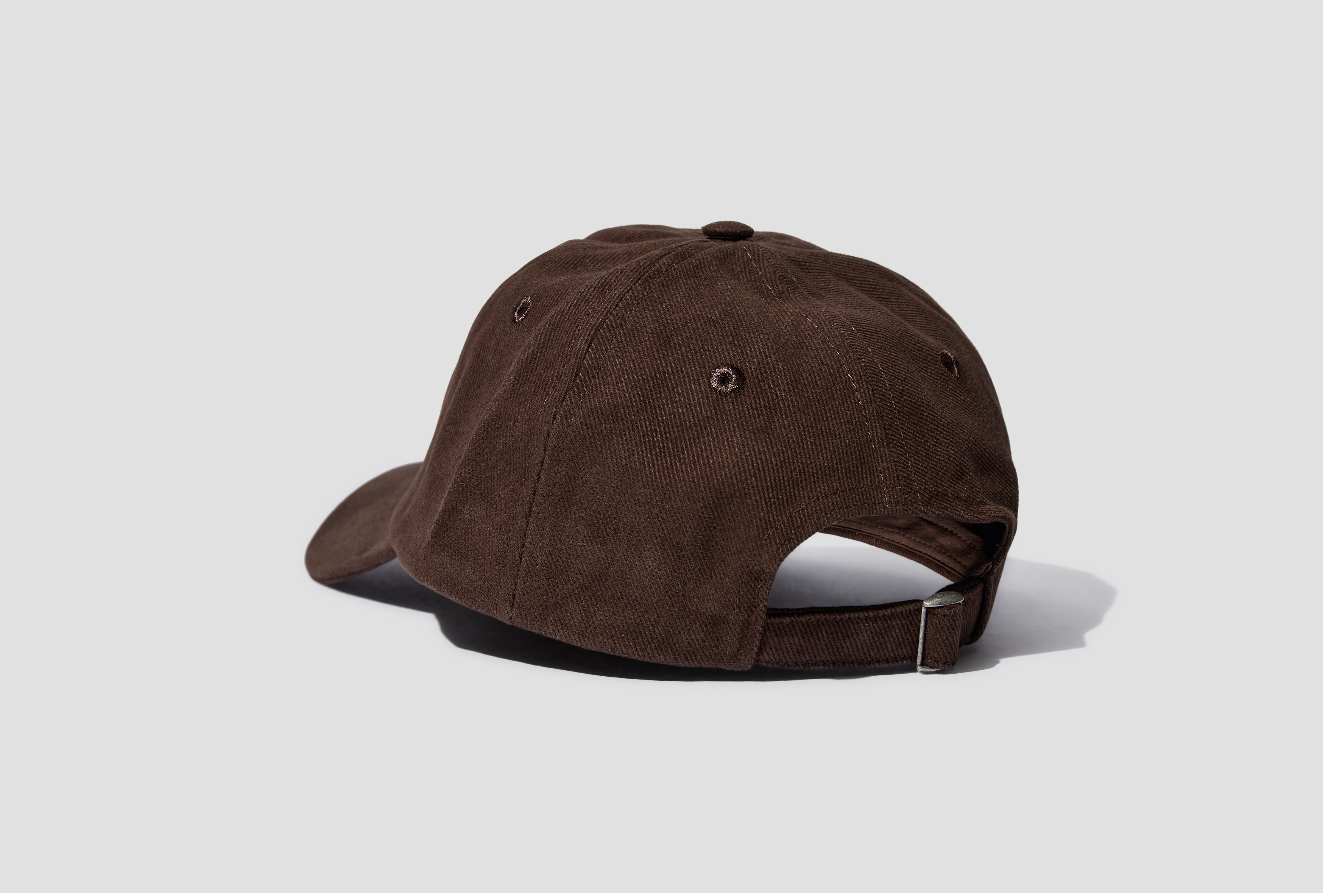 EMBROIDERED DOG HEAVY TWILL BASEBALL HAT DR1AG2 24603-01 Brown