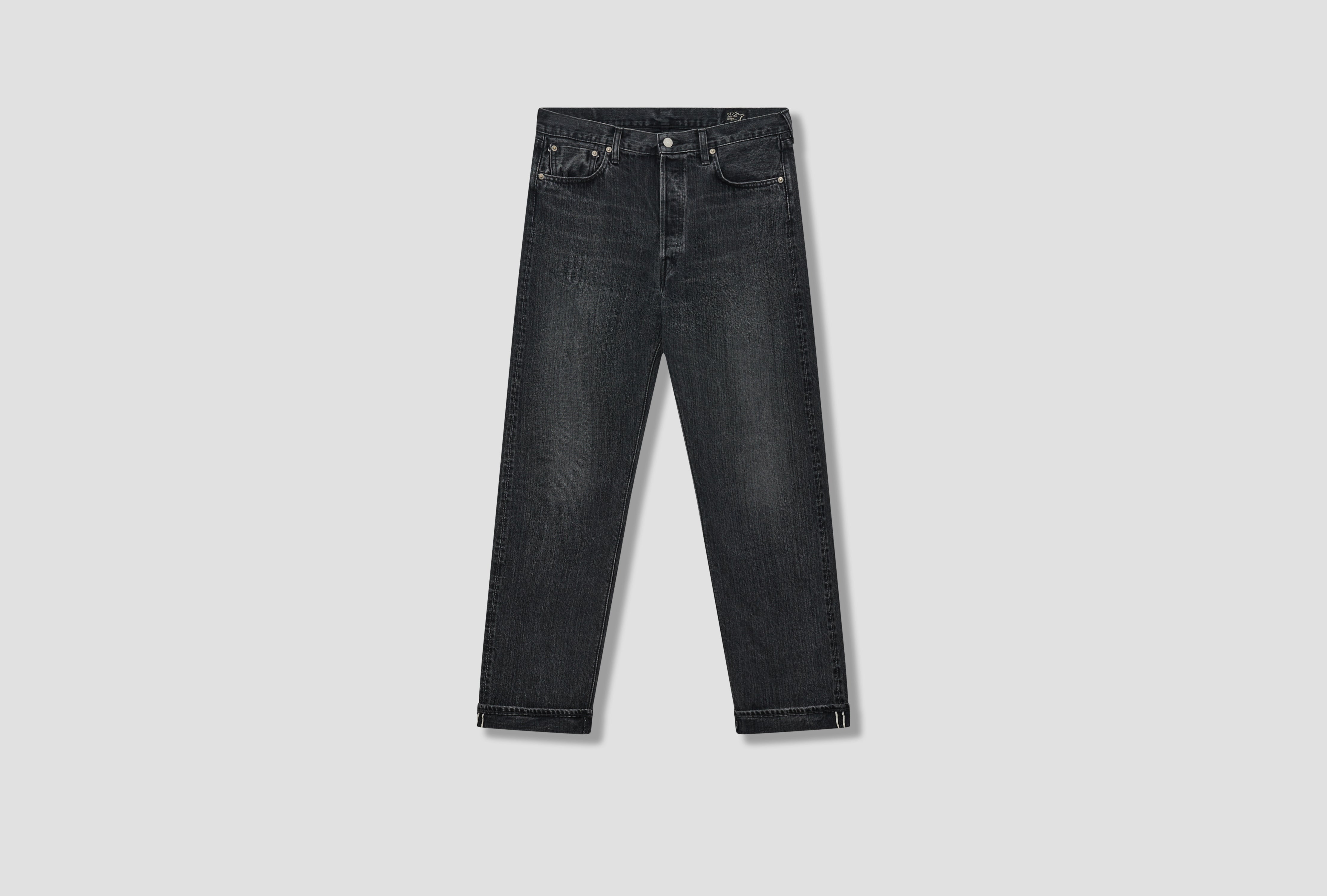 105 STANDARD - 14OZ SELVEDGE DENIM / BLACK DENIM STONE 01-1050-D61S Black