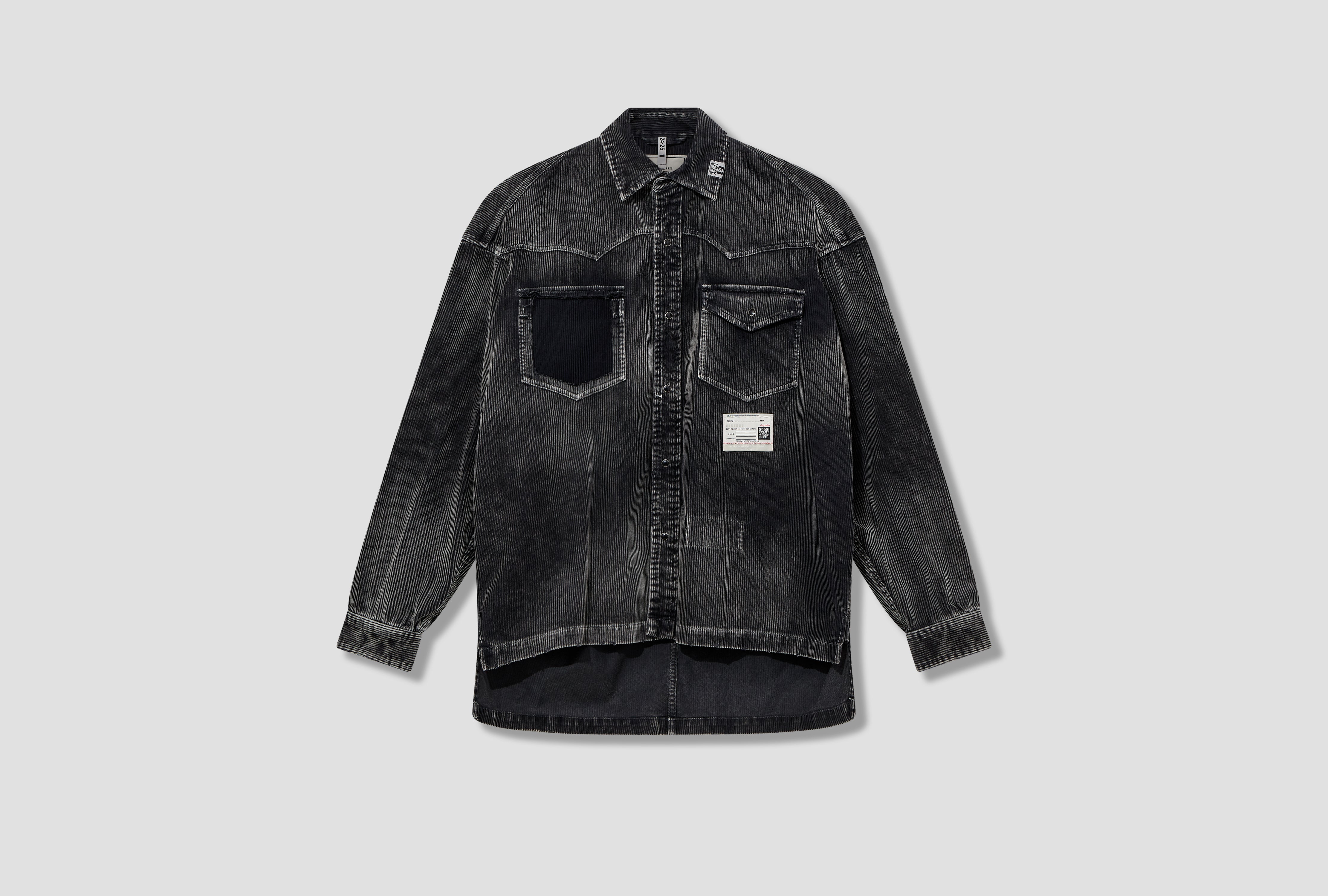 AGED CORDUROY SHIRTS A13SH086 Black