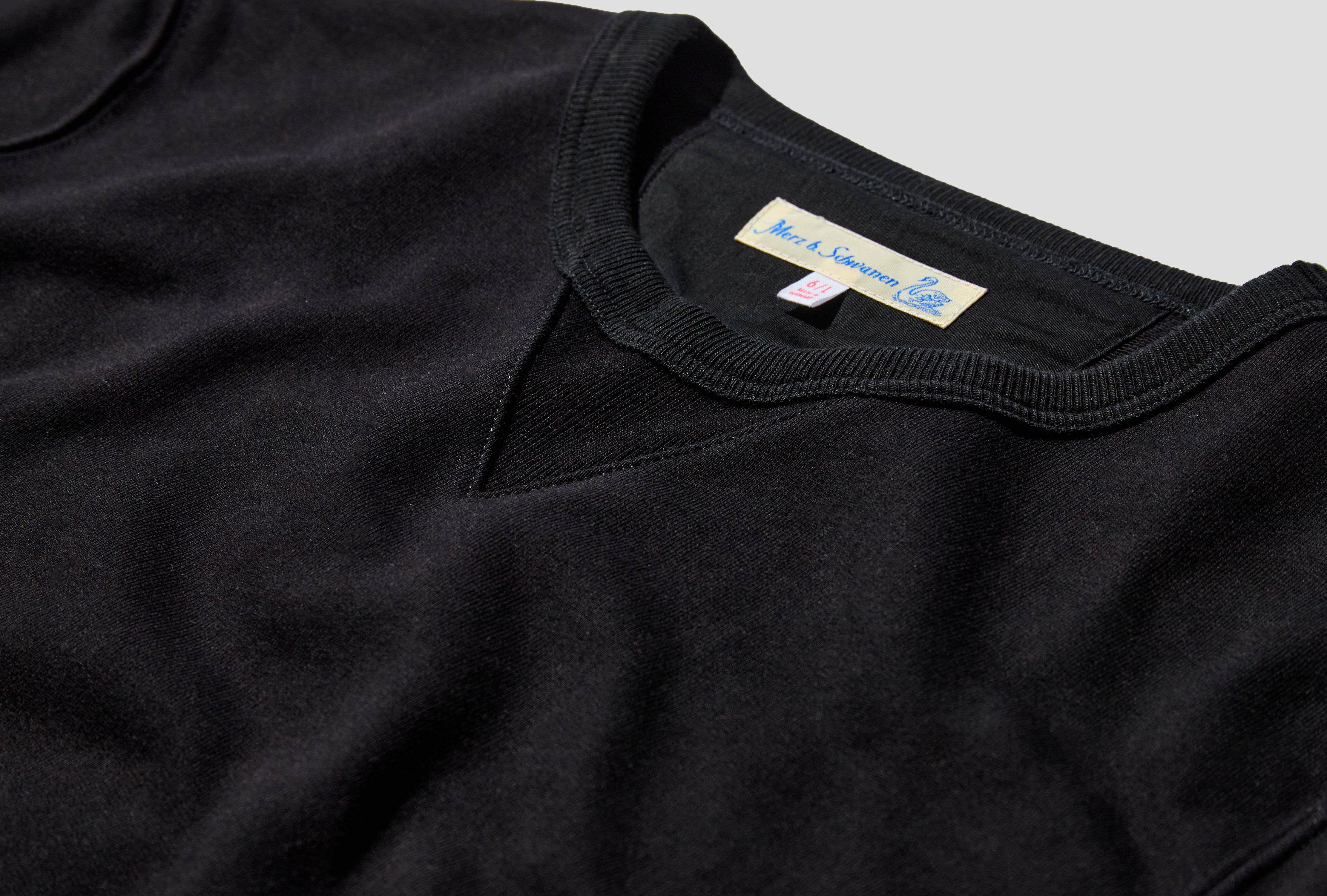 3S48 LOOPWHEELED HEAVYWEIGHT SWEATSHIRT - 14,8OZ/SQ.YD. - CLASSIC FIT Black