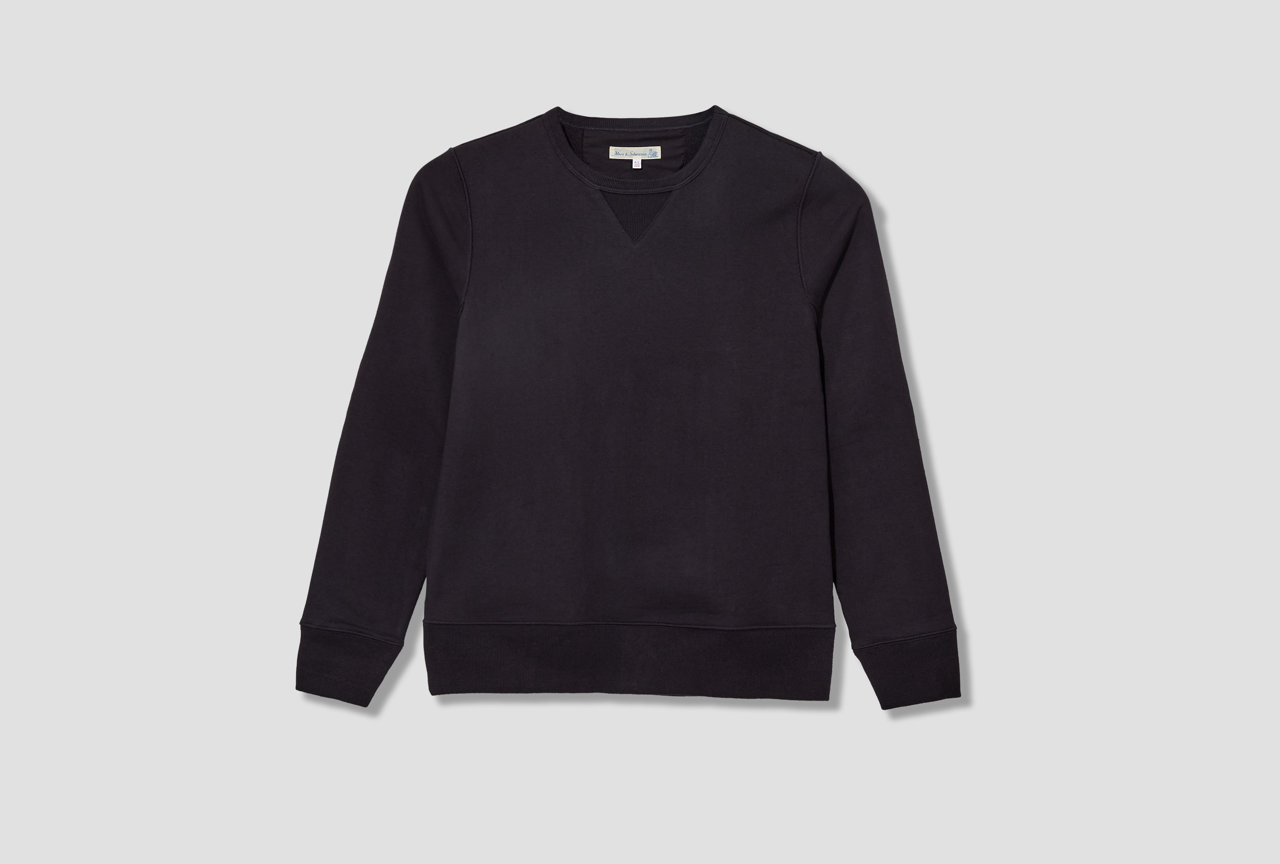 3S48 LOOPWHEELED HEAVYWEIGHT SWEATSHIRT - 14,8OZ/SQ.YD. - CLASSIC FIT Navy