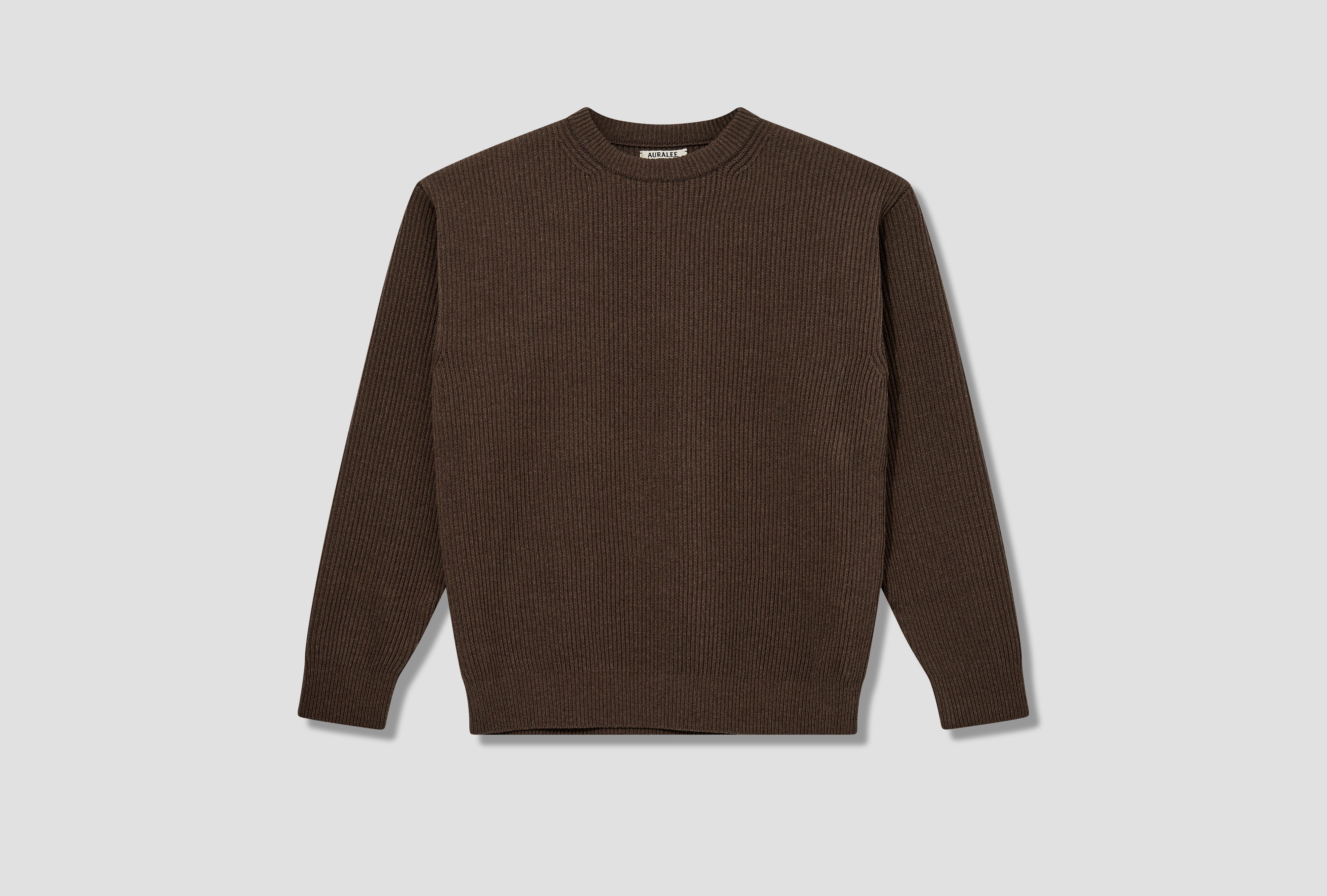 SUPER FINE WOOL RIB KNIT P/O A24AP02RK Brown