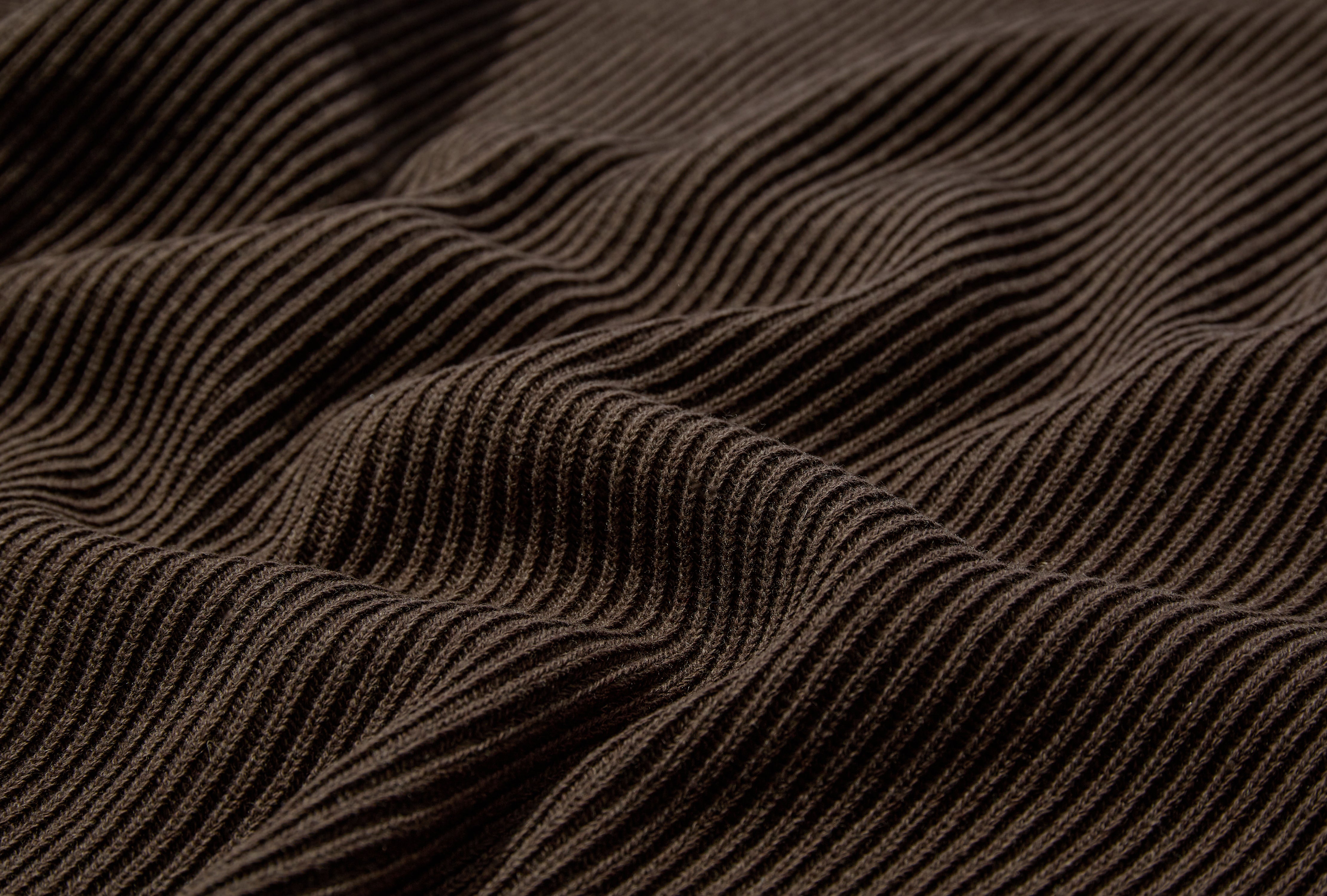 SUPER FINE WOOL RIB KNIT P/O A24AP02RK Brown