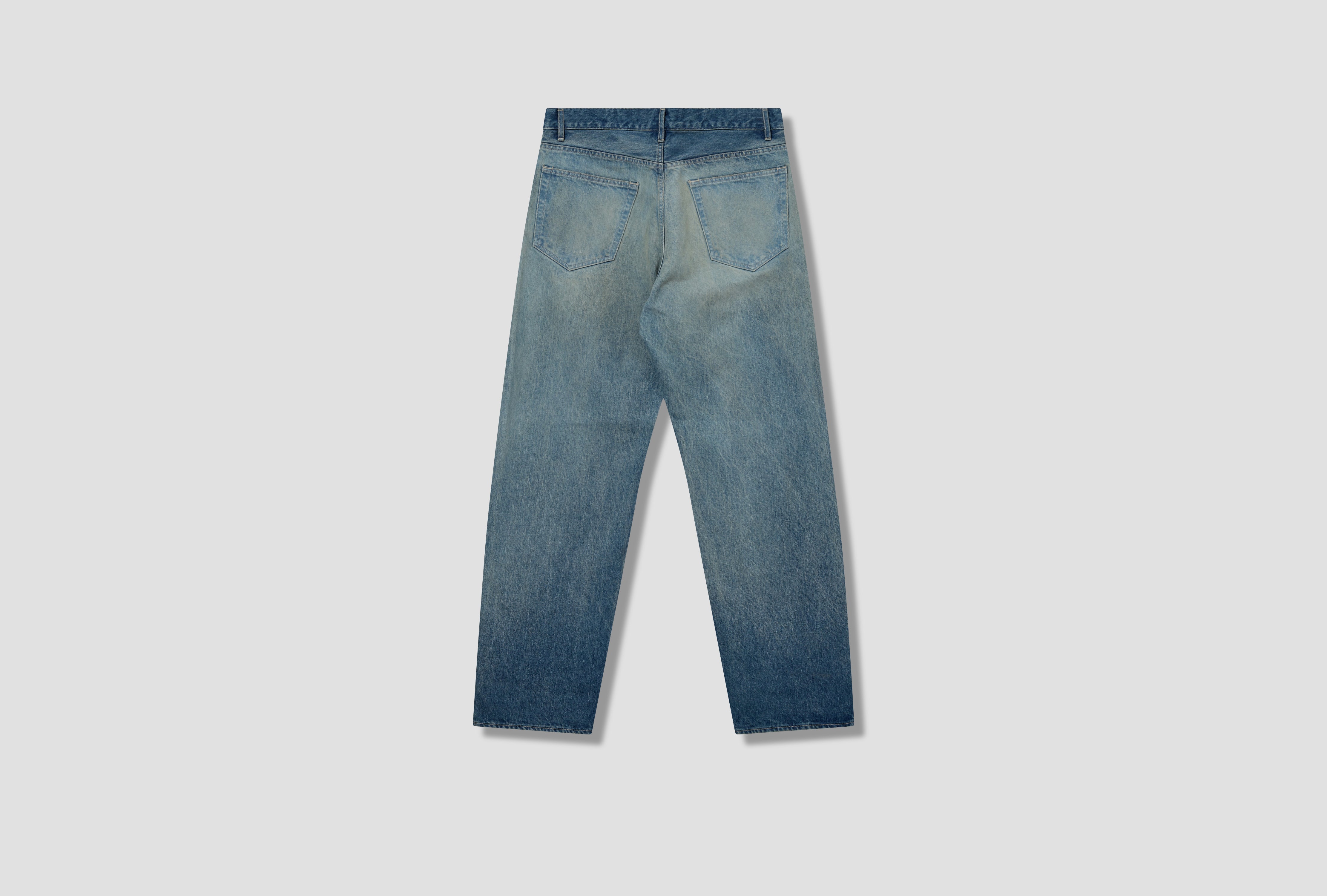 SELVEDGE FADED HEAVY DENIM WIDE PANTS A24AP02DH Blue