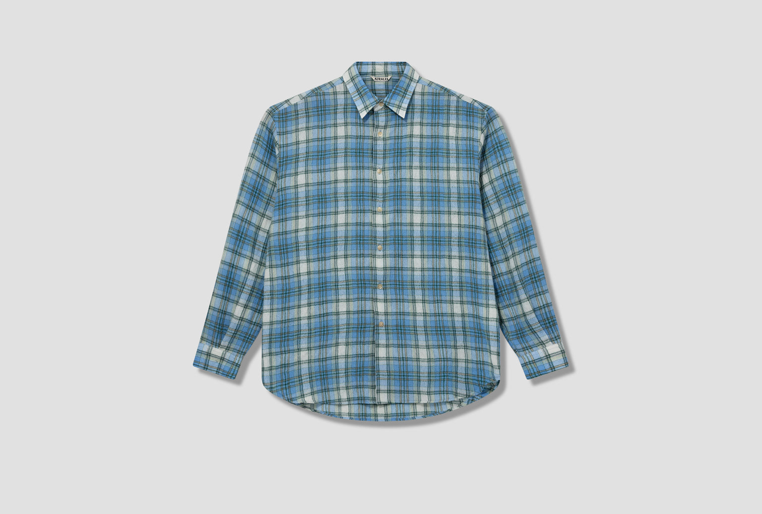 AIRY WOOL CHECK SHIRT A24AS01WN Blue