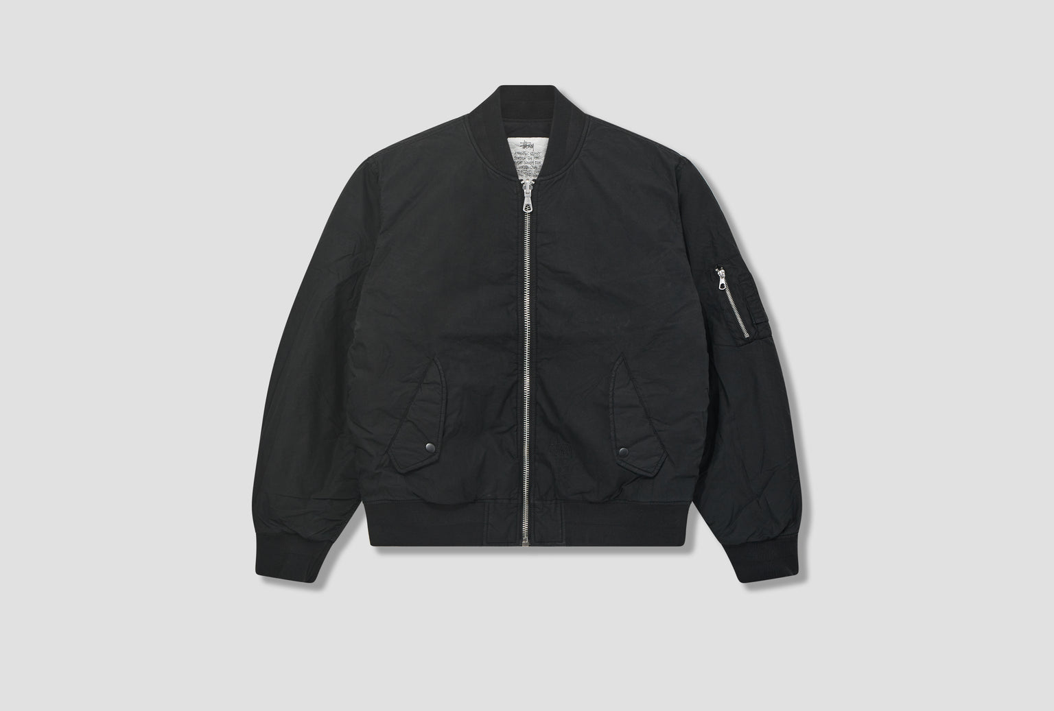 QUILTED BOMBER WAXED 115803 Black