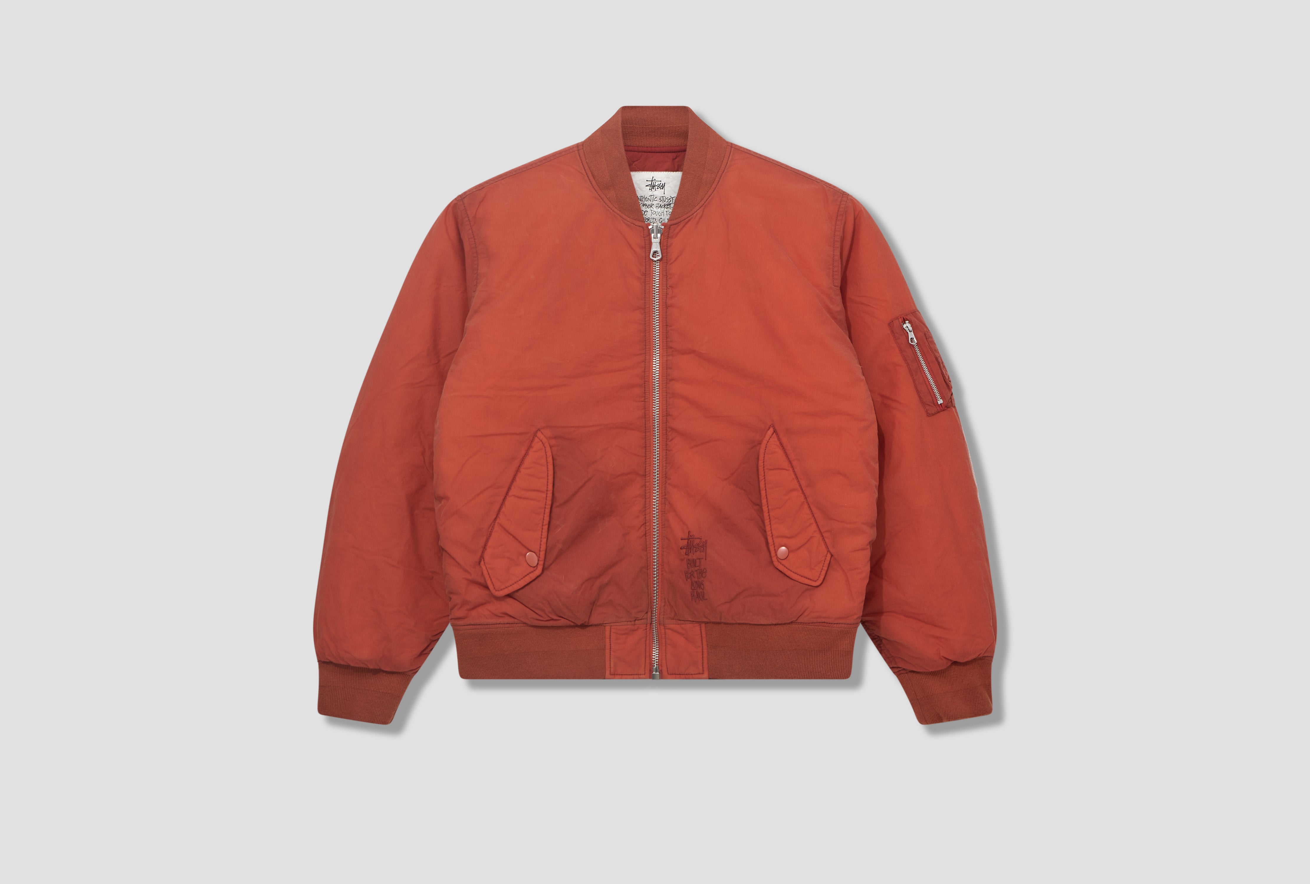 QUILTED BOMBER WAXED 115803 Orange