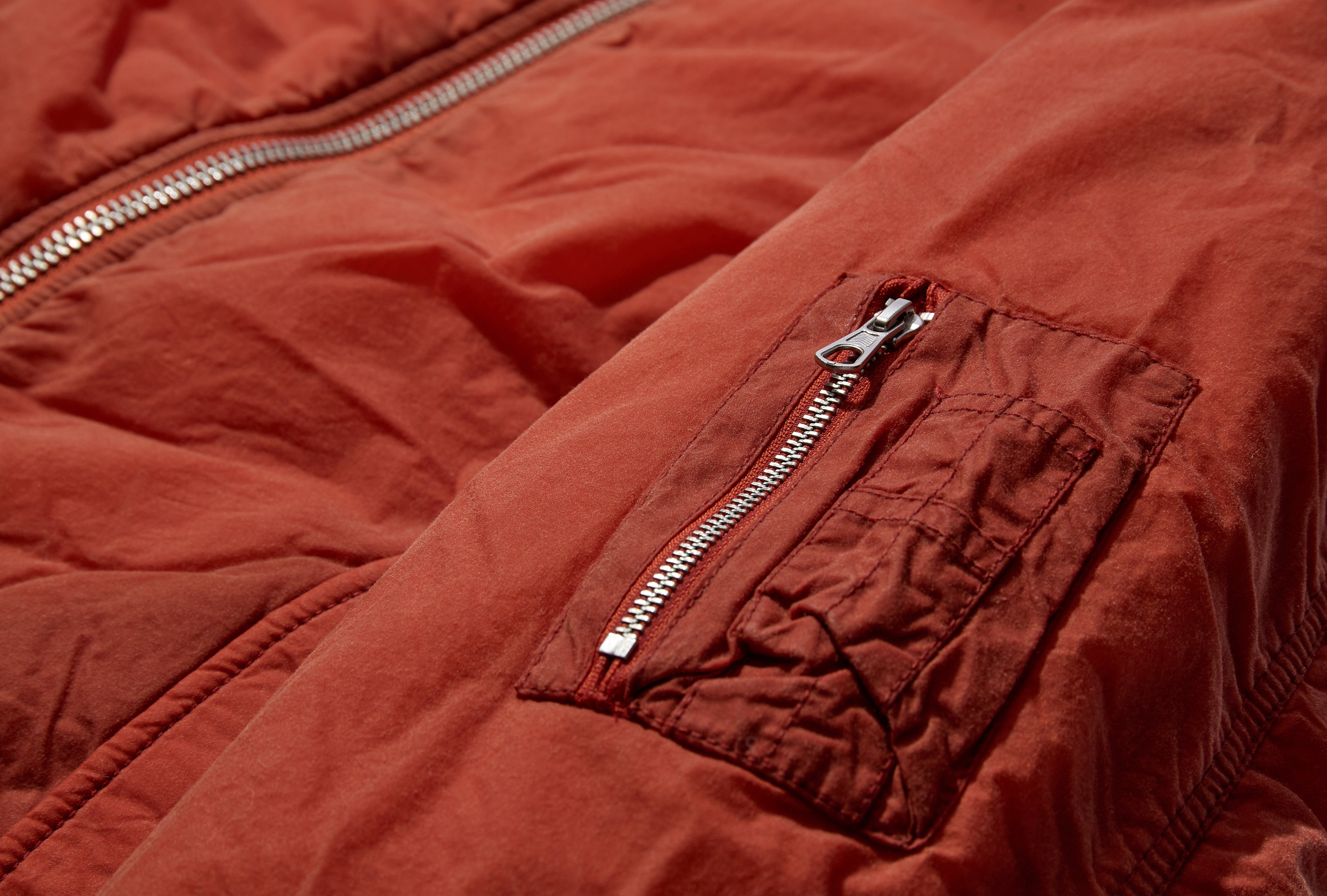 QUILTED BOMBER WAXED 115803 Orange