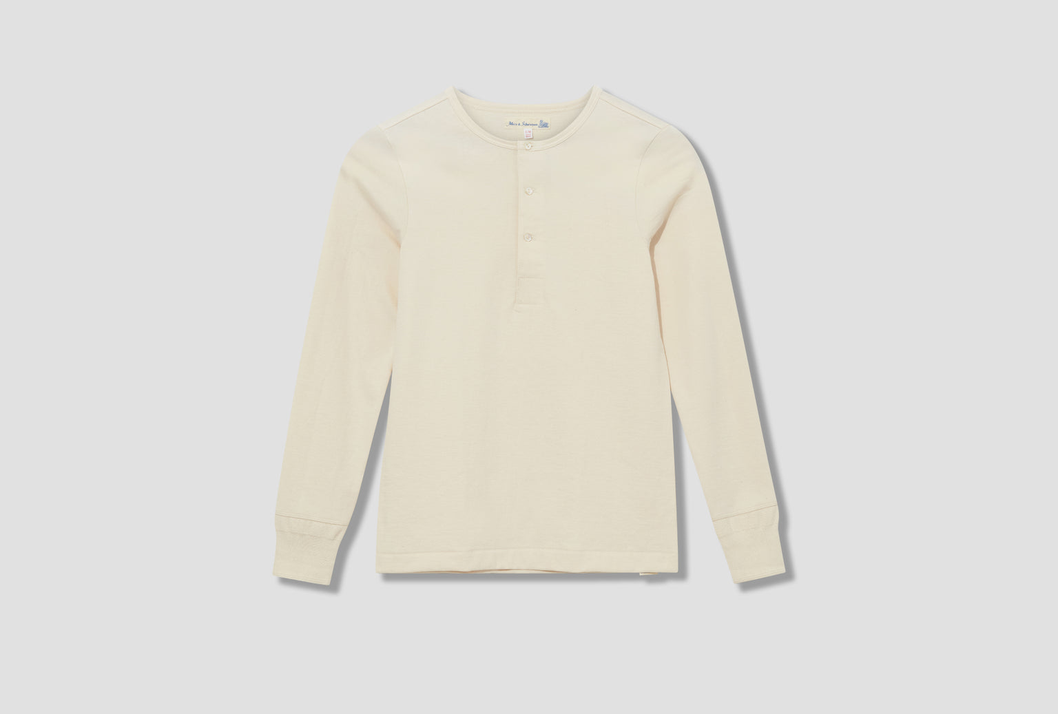 206 MEN’S LOOPWHEELED HENLEY - 7,2OZ/SQ.YD / CLASSIC FIT Off white