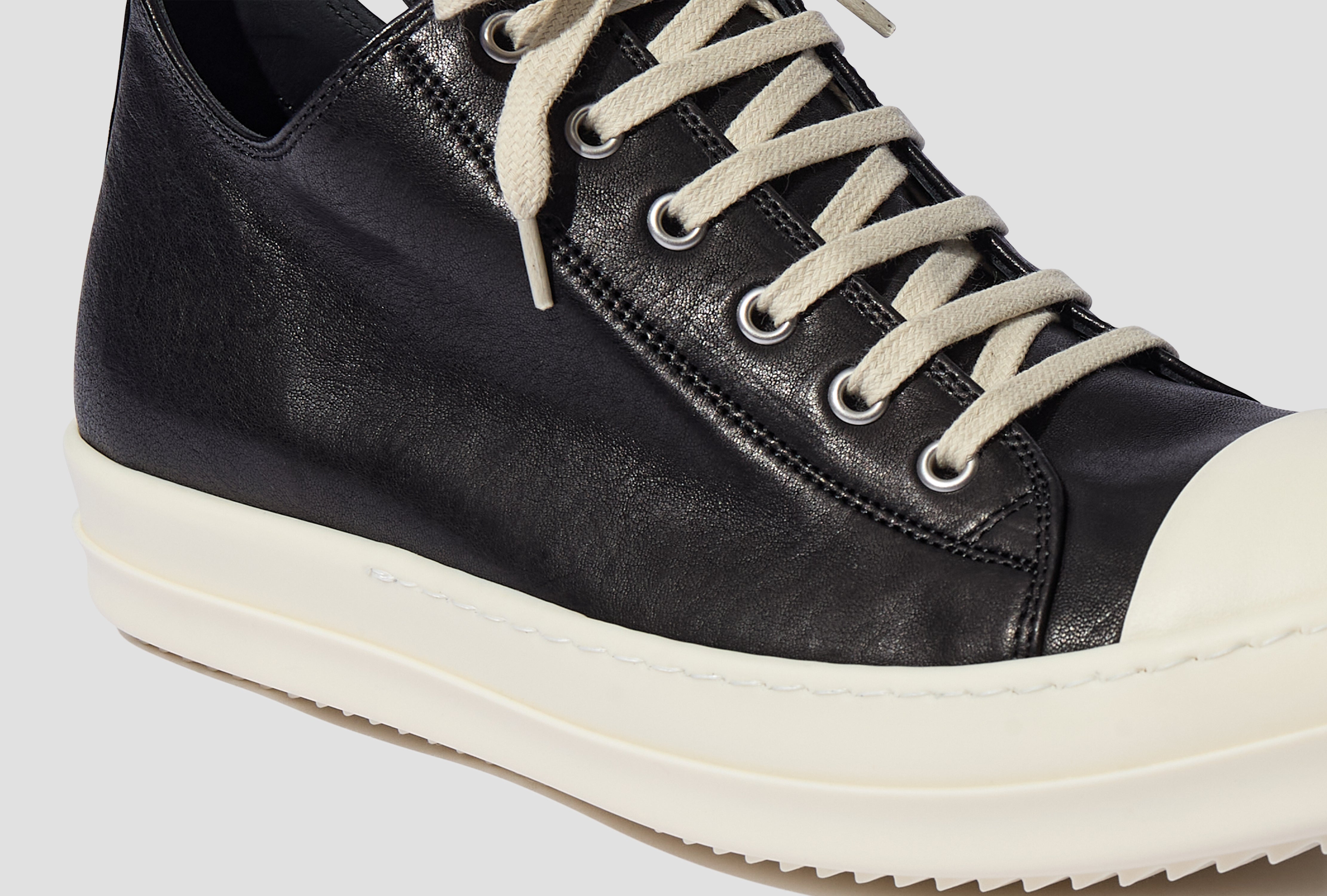 LOW SNEAKS - WAXY GOAT LEATHER / BLACK/MILK/MILK RU01E5891 LGY