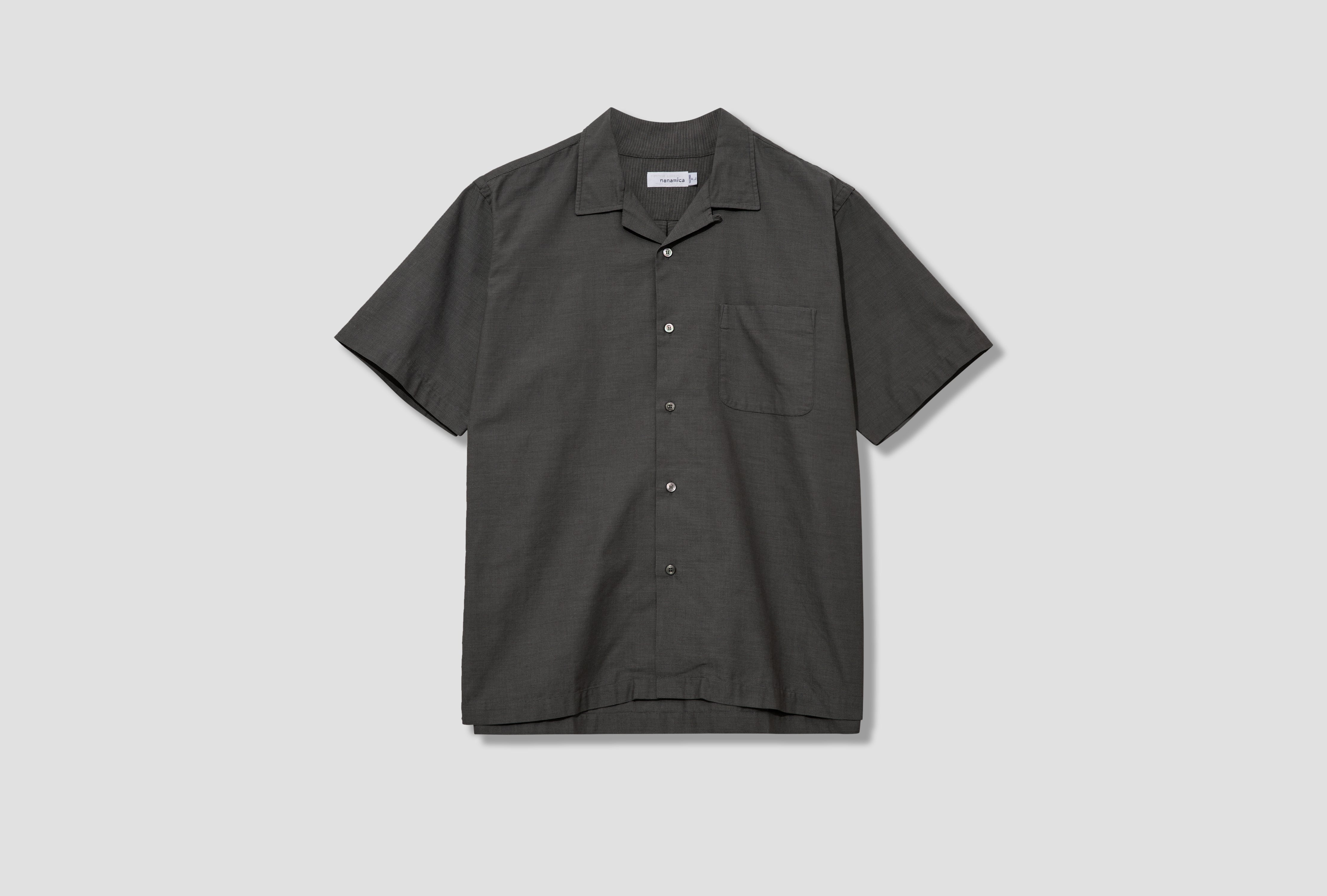 OPEN COLLAR PANAMA S/S SHIRT S25SG119E Grey