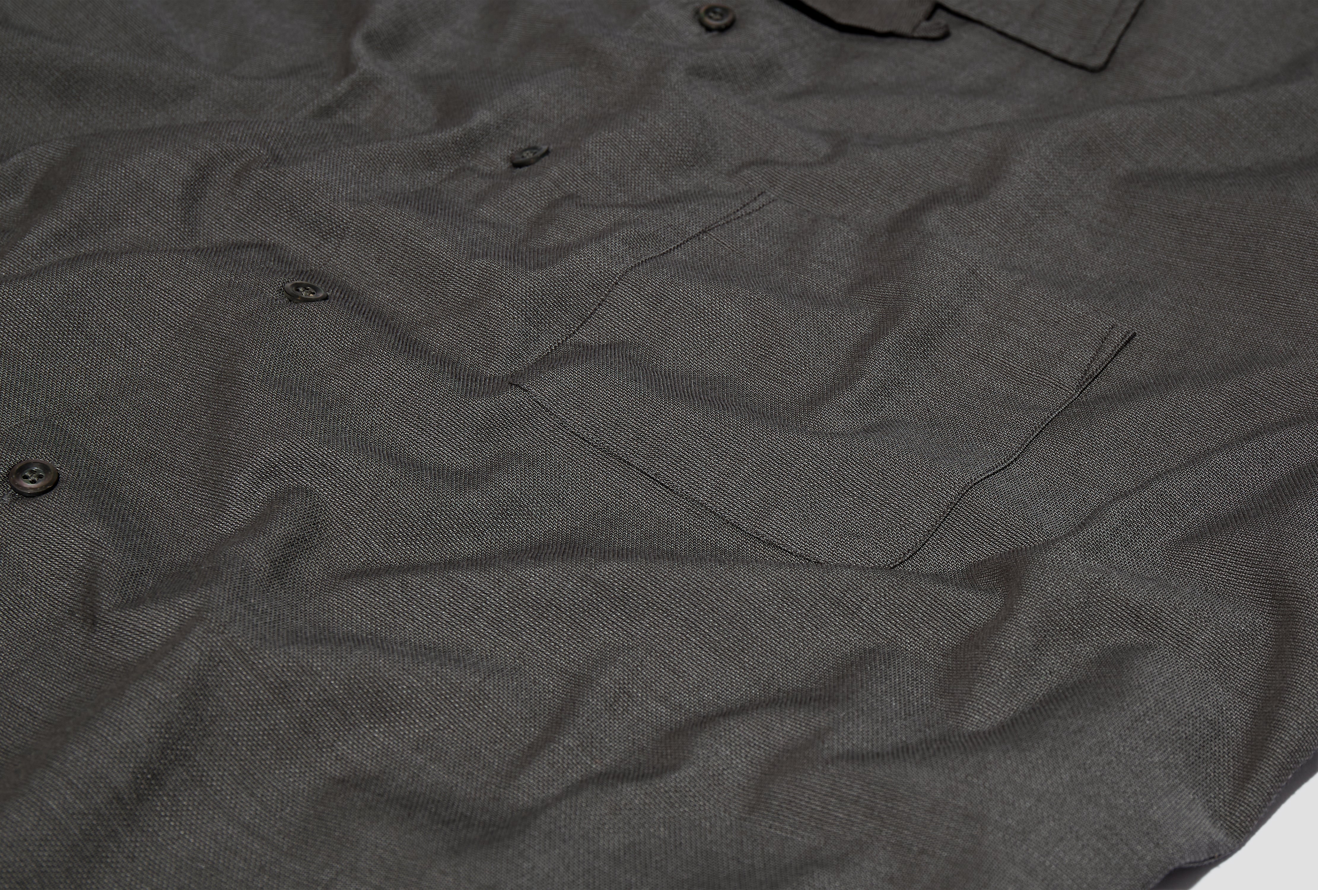 OPEN COLLAR PANAMA S/S SHIRT S25SG119E Grey