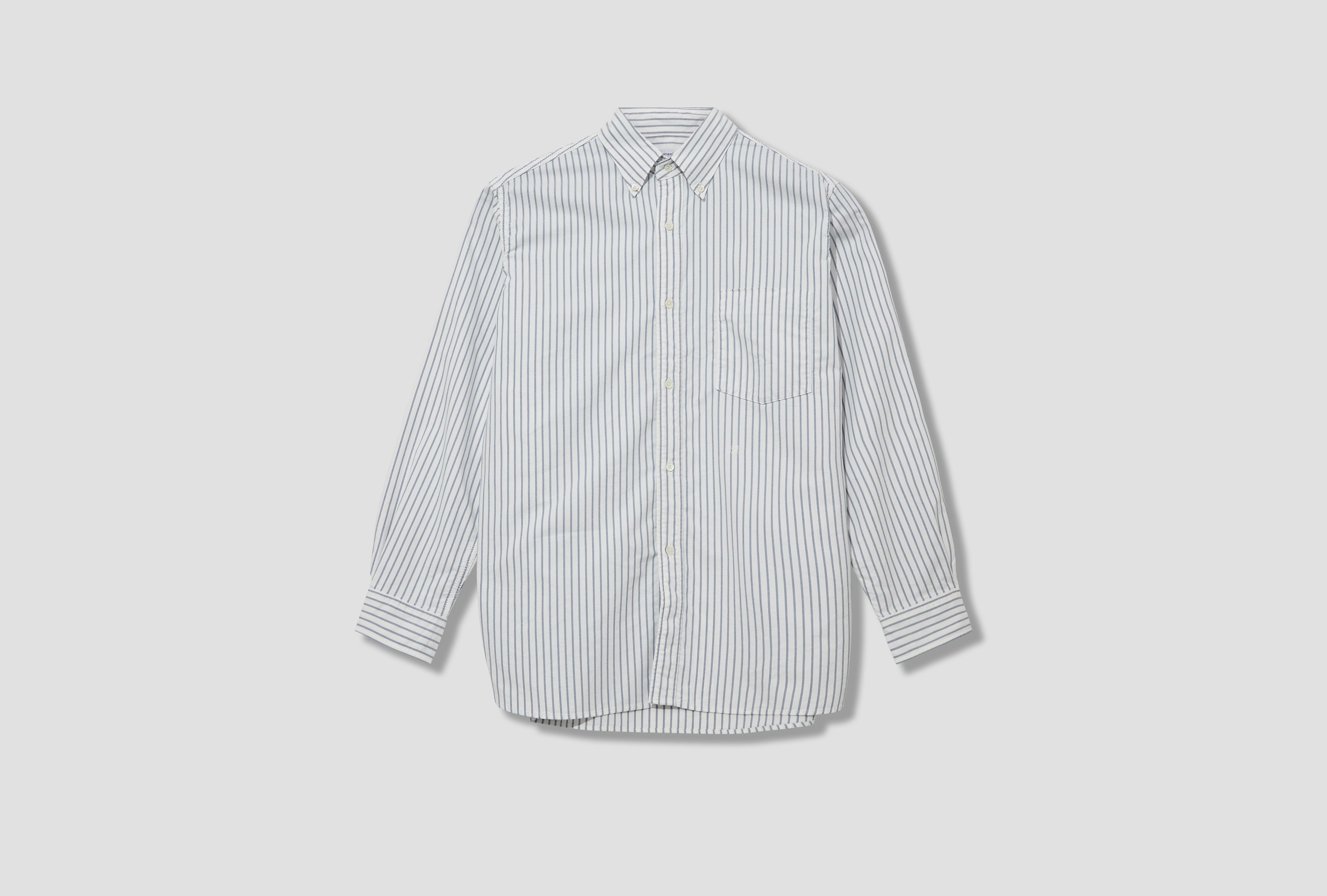 BUTTON DOWN STRIPE WIND SHIRT S25SG090E White